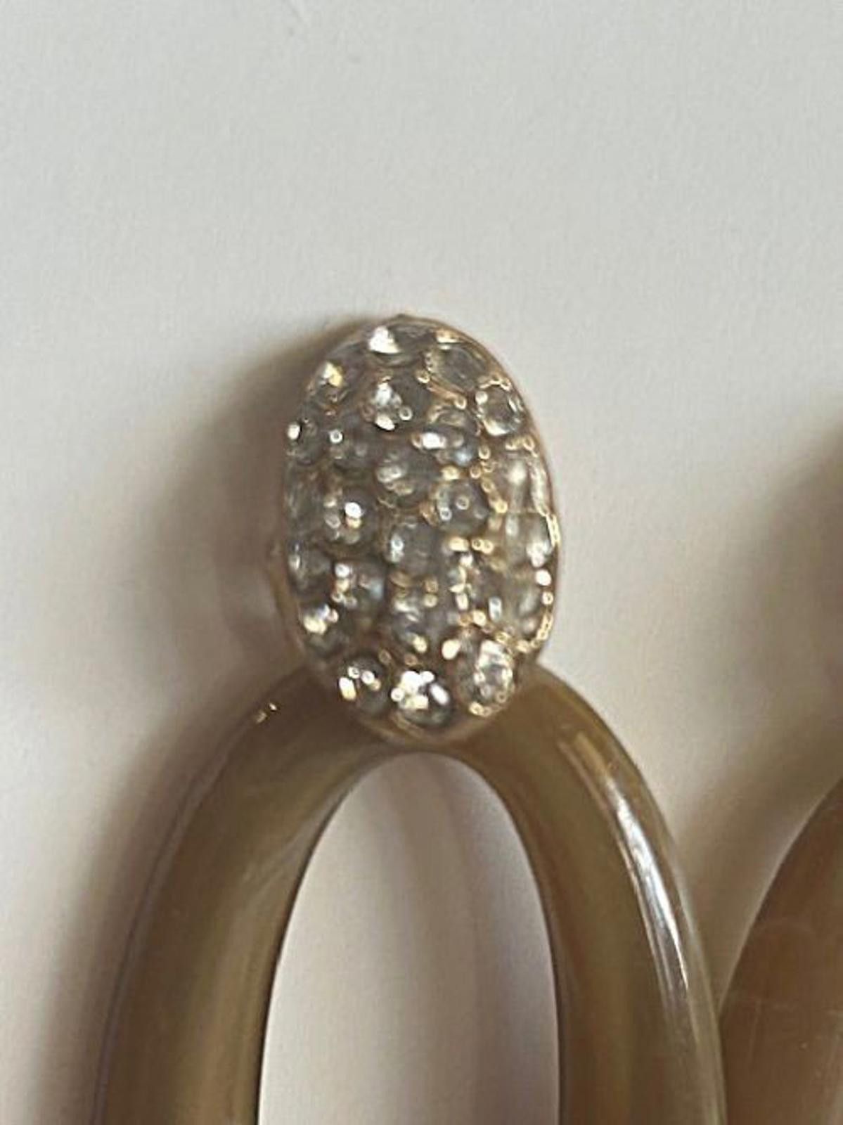 The Unbranded Brand Boho Rhinestone Dangle Earrings 2.5" Drop Neutral Glam Size ONE SIZE - 2 Thumbnail