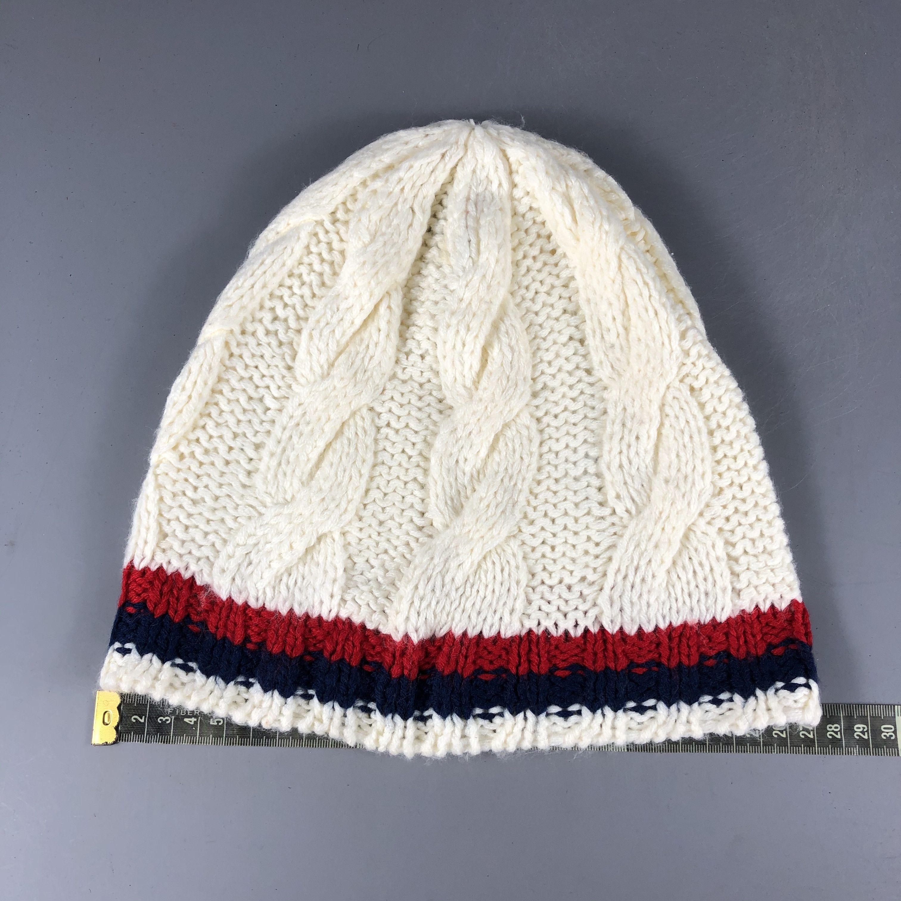 Japanese Brand × Vintage LDS Cable Knit Beanie Snow Hat Snow Cap -D974 Size ONE SIZE - 3 Thumbnail
