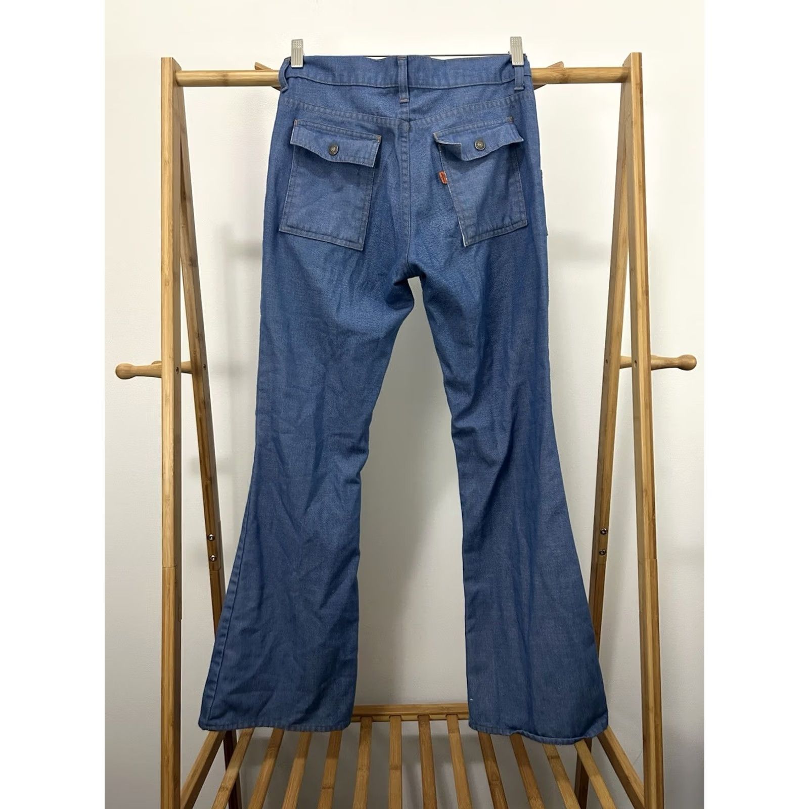 Levi's VTG 70s Levi's Men's Bush Pockets Orange Tab Bell Bottoms Flare Pants Size 30 Size US 30 / EU 46 - 2 Thumbnail
