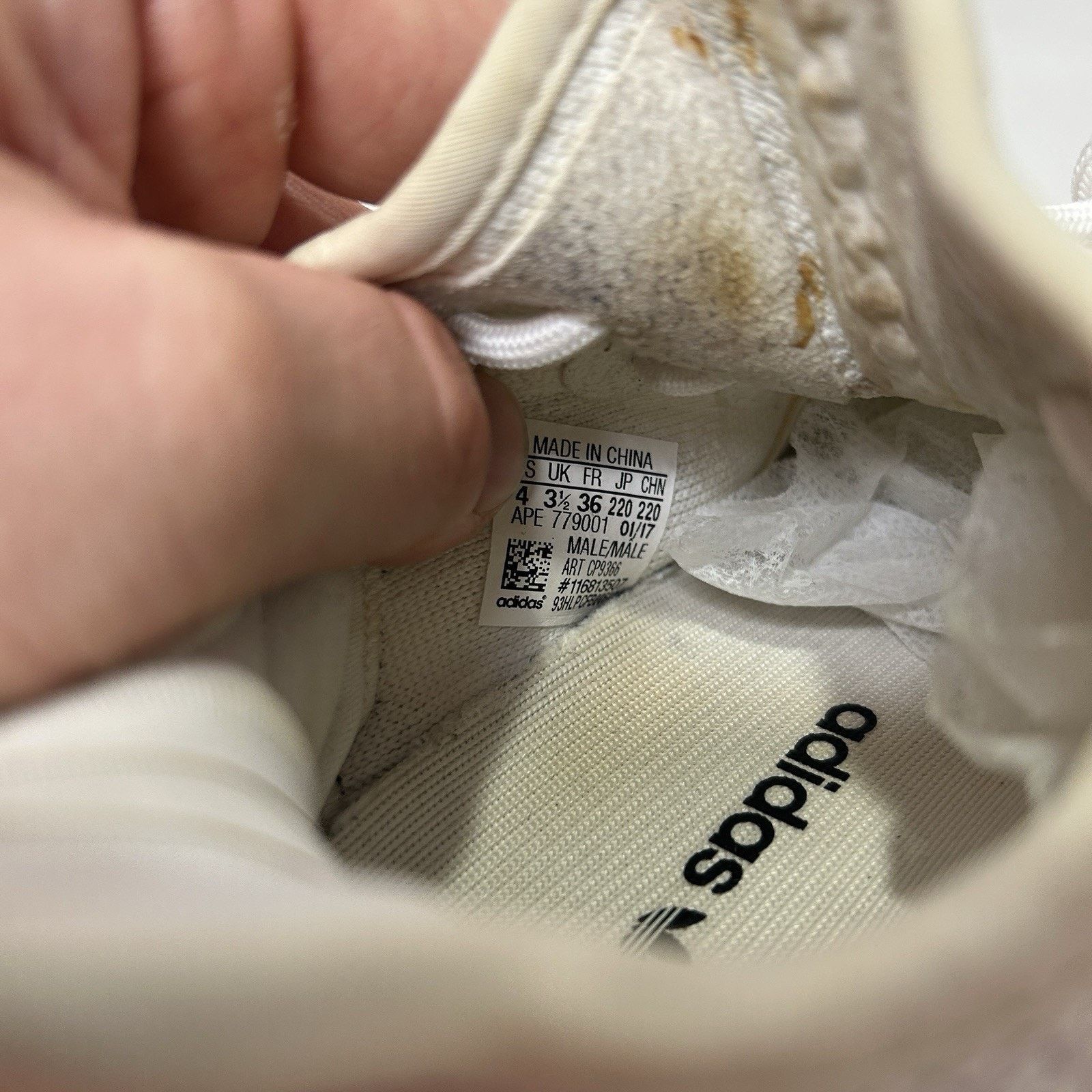Adidas Adidas Yeezy Boost 350 “Cream/Triple White” CP9366 Size US 5 / IT 35 - 8 Thumbnail