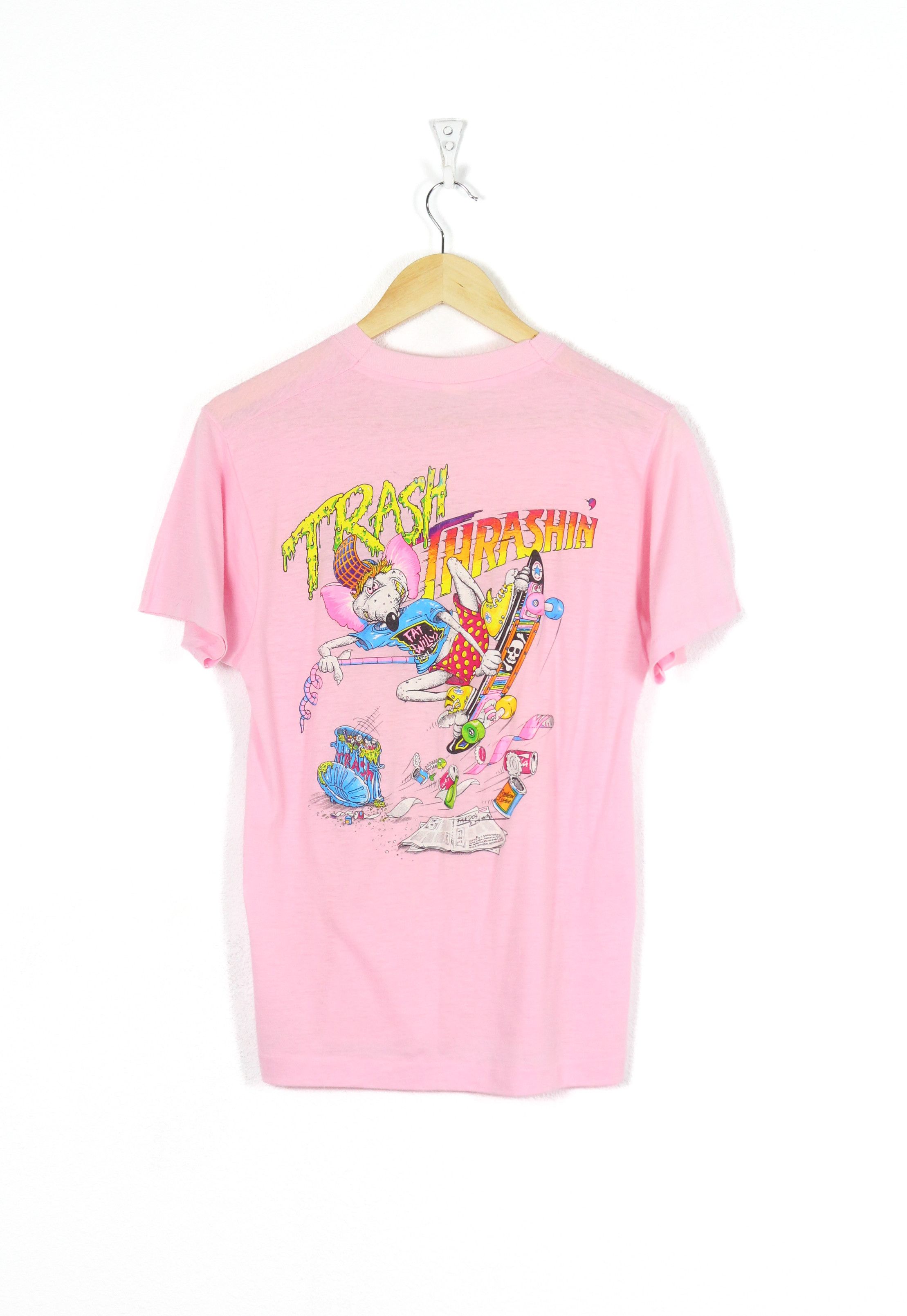 Thrasher × Vintage Trash Thrashin Skateboarding Rat USA Made Tee T-shirt 90s Size M / US 6-8 / IT 42-44 - 4 Thumbnail