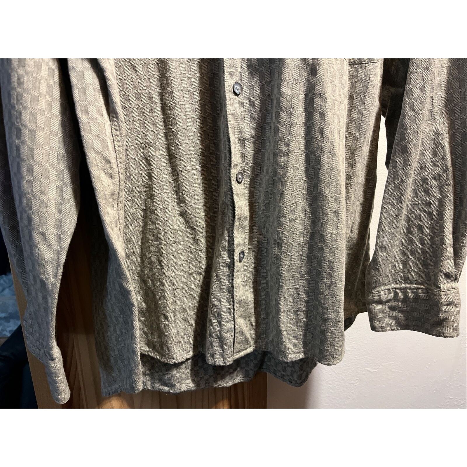 Other Va Bene VTG Men’s L Gray Check LS Button Down Cotton Shirt Size US L / EU 52-54 / 3 - 11 Thumbnail