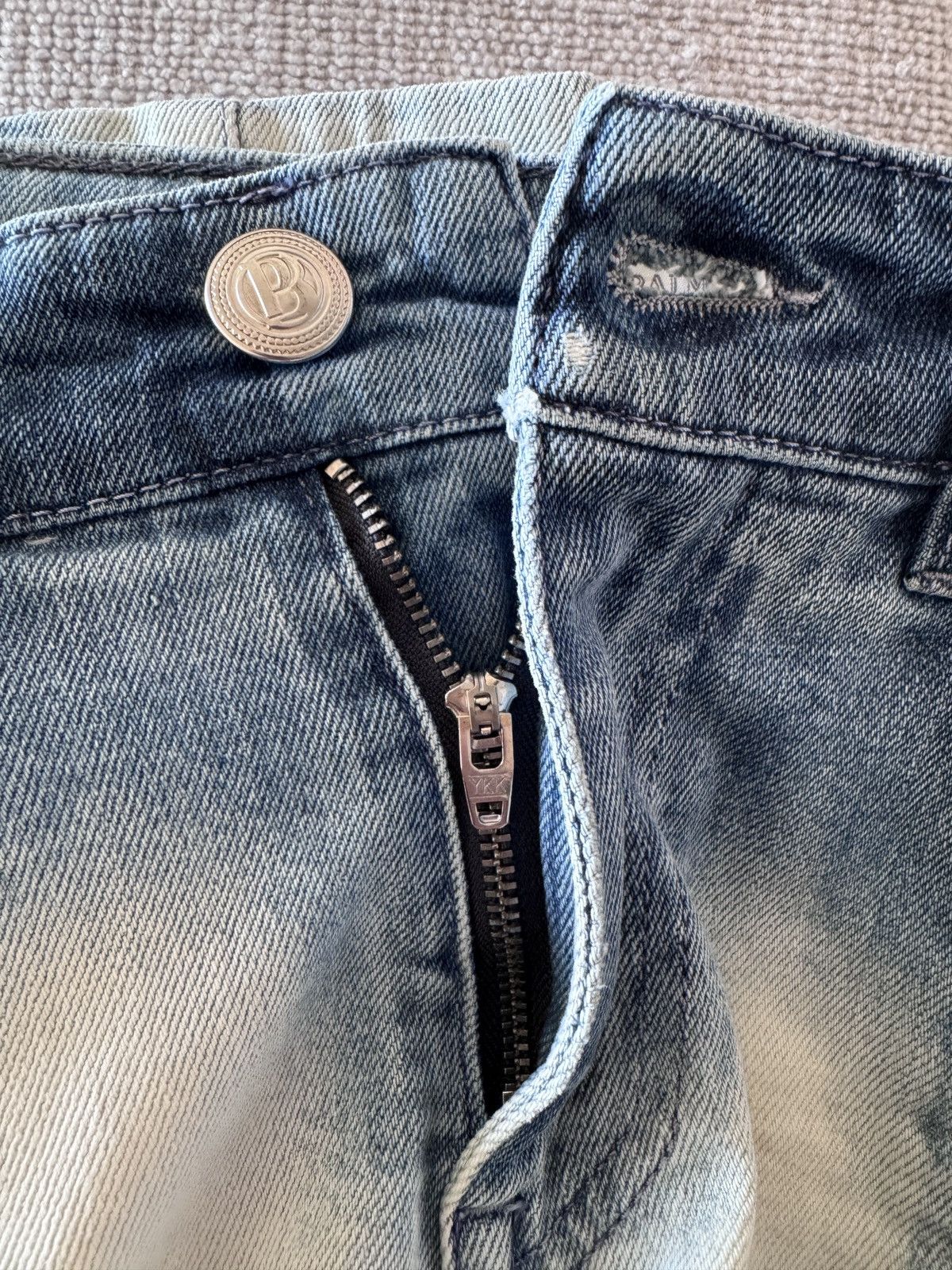 Pierre Balmain Pierre Balmain „Bleached Biker Jeans“ Size US 29 - 4 Thumbnail