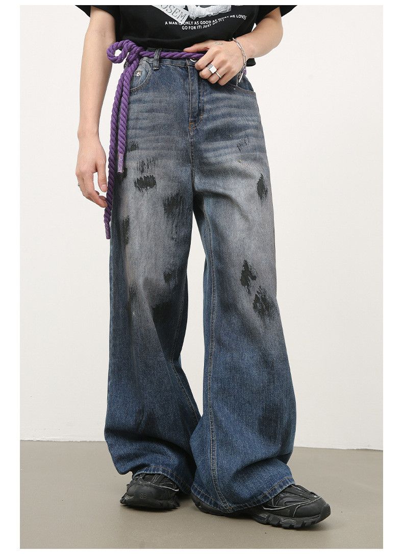 Japanese Brand × Jean American high street retro ink-splashed jeans for men Size US 32 / EU 48 - 3 Thumbnail
