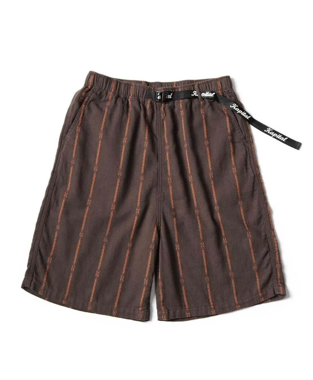 Kapital Kapital Kapital Cotton linen sham stripe shorts Size US 36 / EU 52 - 1 Preview