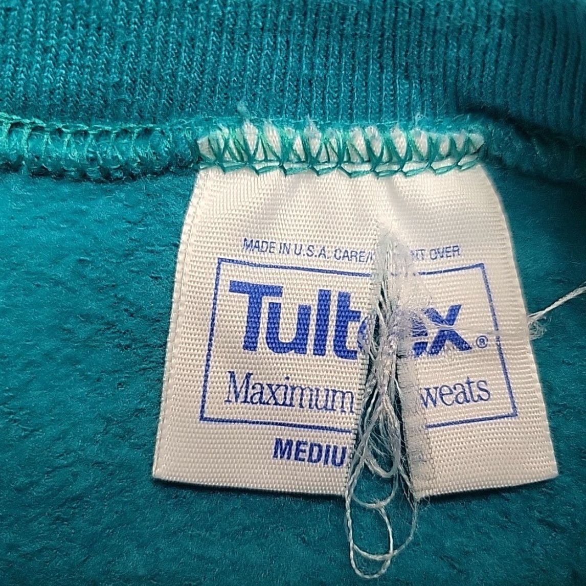 Tultex VINTAGE Tultex Sweatshirt Mens M Teal Long Sleeve Crewneck Pullover Blank 80s 90s Mens Size US M / EU 48-50 / 2 - 4 Thumbnail