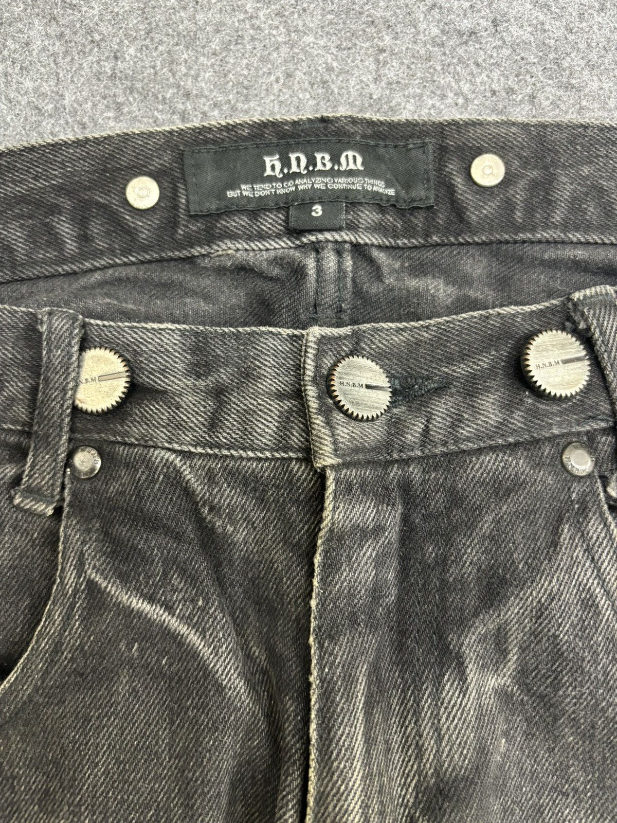Designer 💥Archival💥H.N.B.M Sick Designer Curve Suspender Jeans F500 Size US 34 / EU 50 - 5 Thumbnail