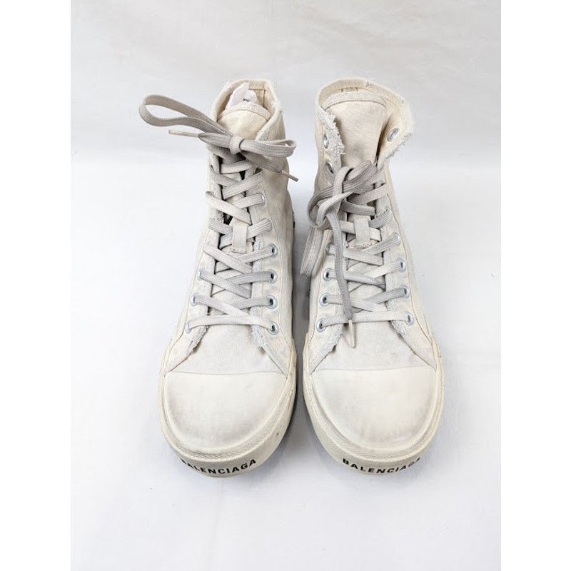 Balenciaga o1rshd1 Paris High-Top Sneakers in Black/White Size US 10 / EU 43 - 15 Thumbnail