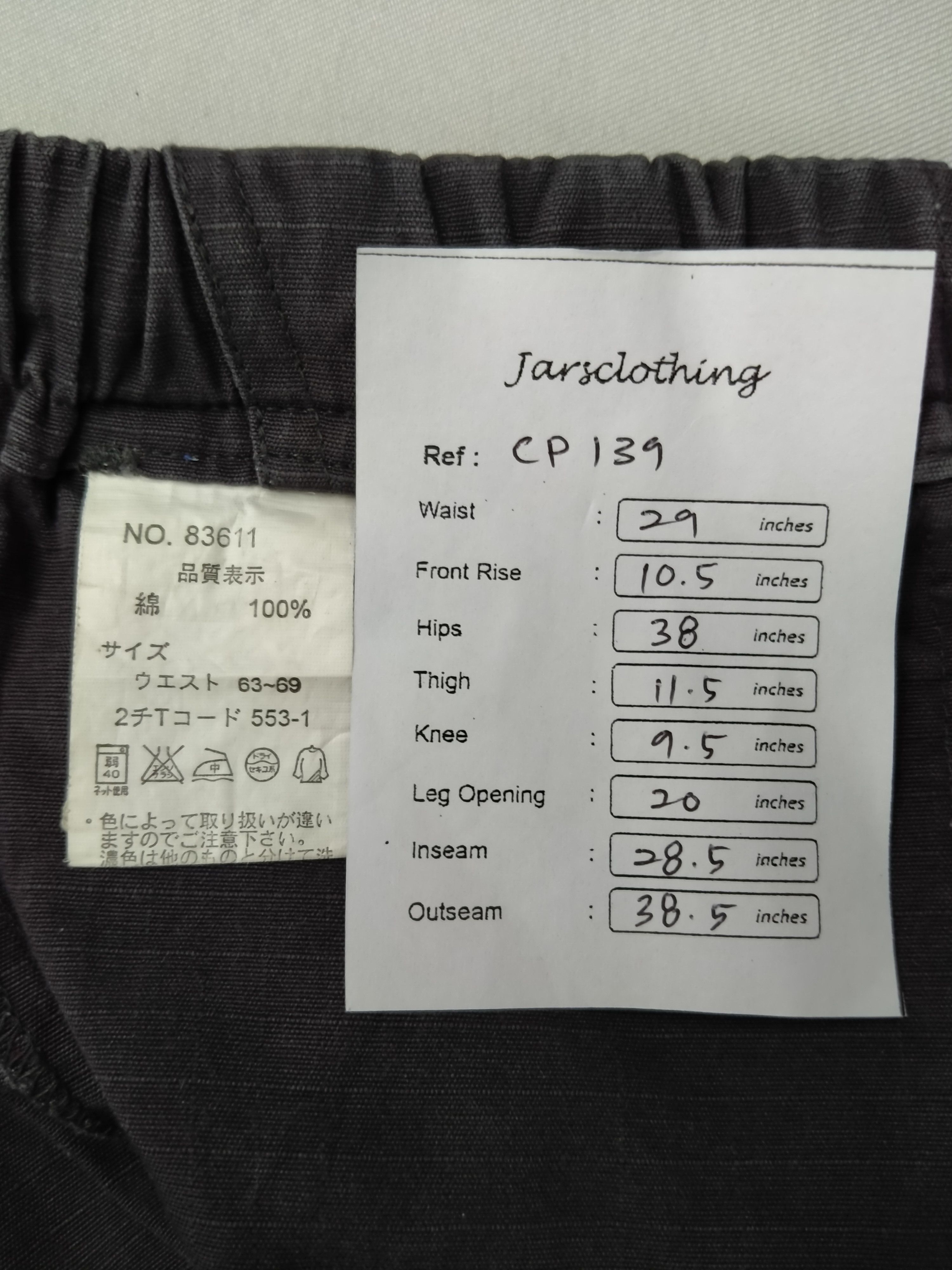 Japanese Brand Japanese Brand Elastic Cargo Pants 29x28.5 CP139 Size US 29 - 9 Thumbnail