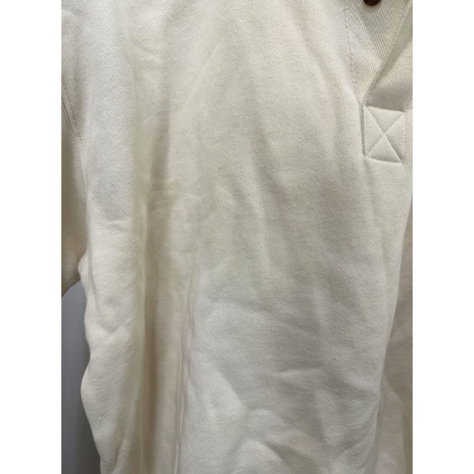 Vintage NWT Skyr Sweatshirt Ski Winter Mountain Snowboard Polo Rugby Men L Cream Tags Stain, Size L Size US L / EU 52-54 / 3 - 7 Thumbnail