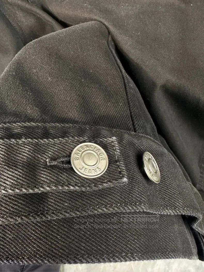 Balenciaga Balenciaga Embroidered Logo Denim Jacket. Size US XL / EU 56 / 4 - 4 Thumbnail