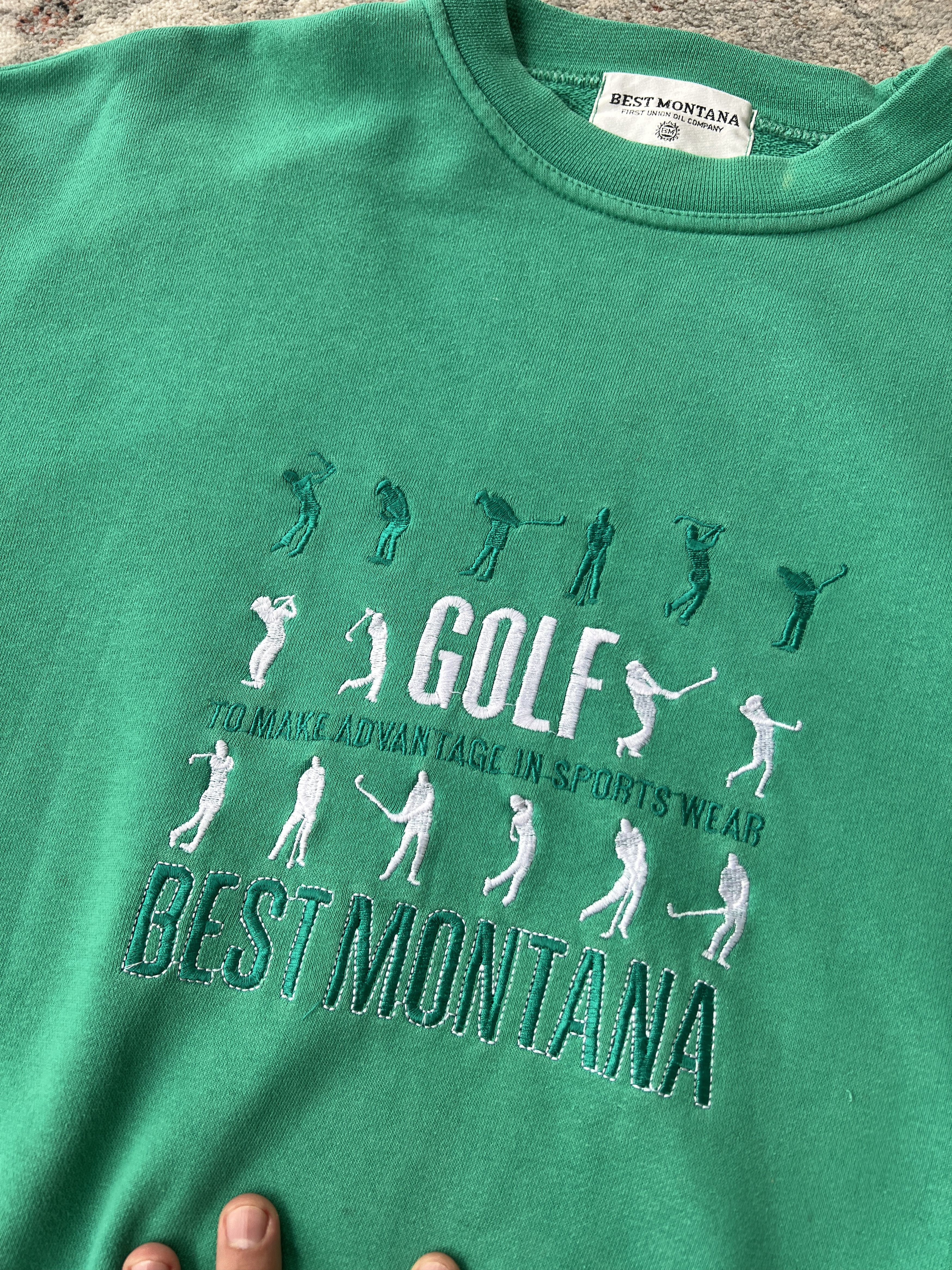 Vintage Best Montana Golf Vintage Sweatshirt Size US L / EU 52-54 / 3 - 2 Thumbnail