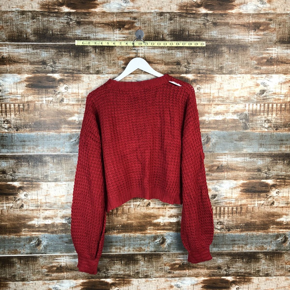 Vintage YPS Red ripped vintage crop top Knitwear #A1378 Size M / US 6-8 / IT 42-44 - 13 Thumbnail