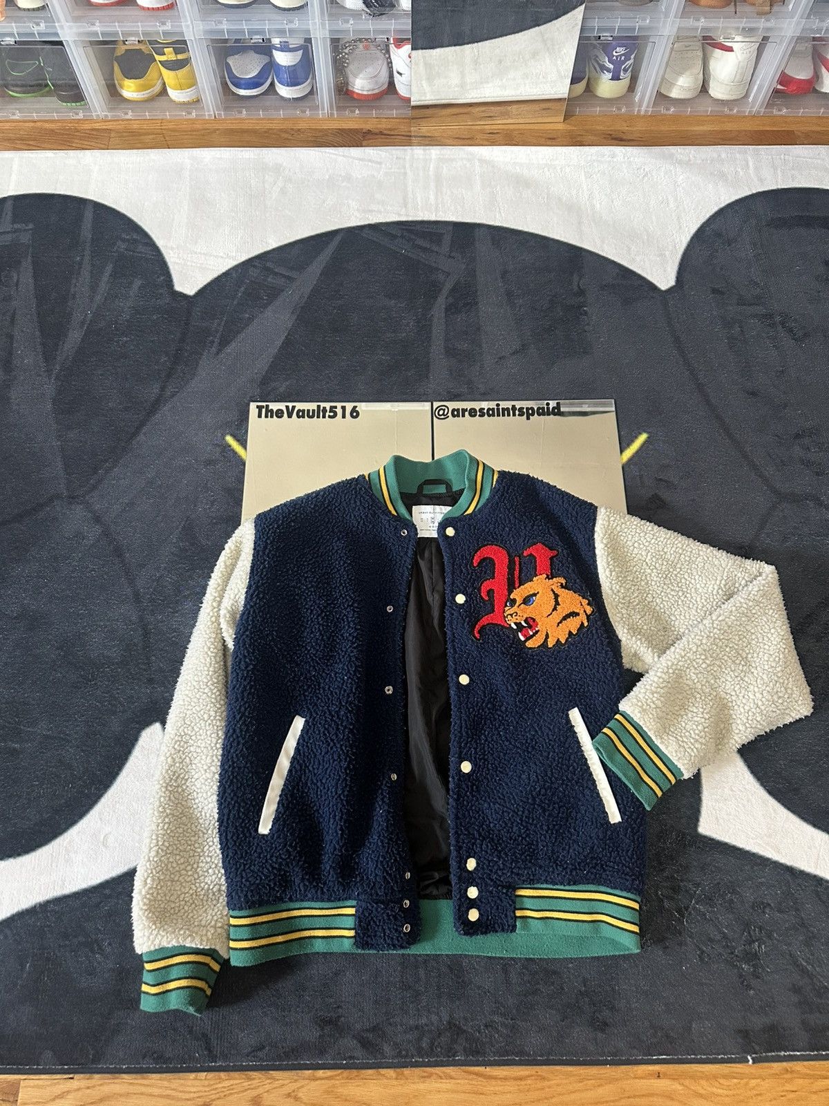 Urban Outfitters UO Sherpa Graphic Varsity Jacket - SIZE M - SHIPS ⚡️ Size US M / EU 48-50 / 2 - 8 Thumbnail