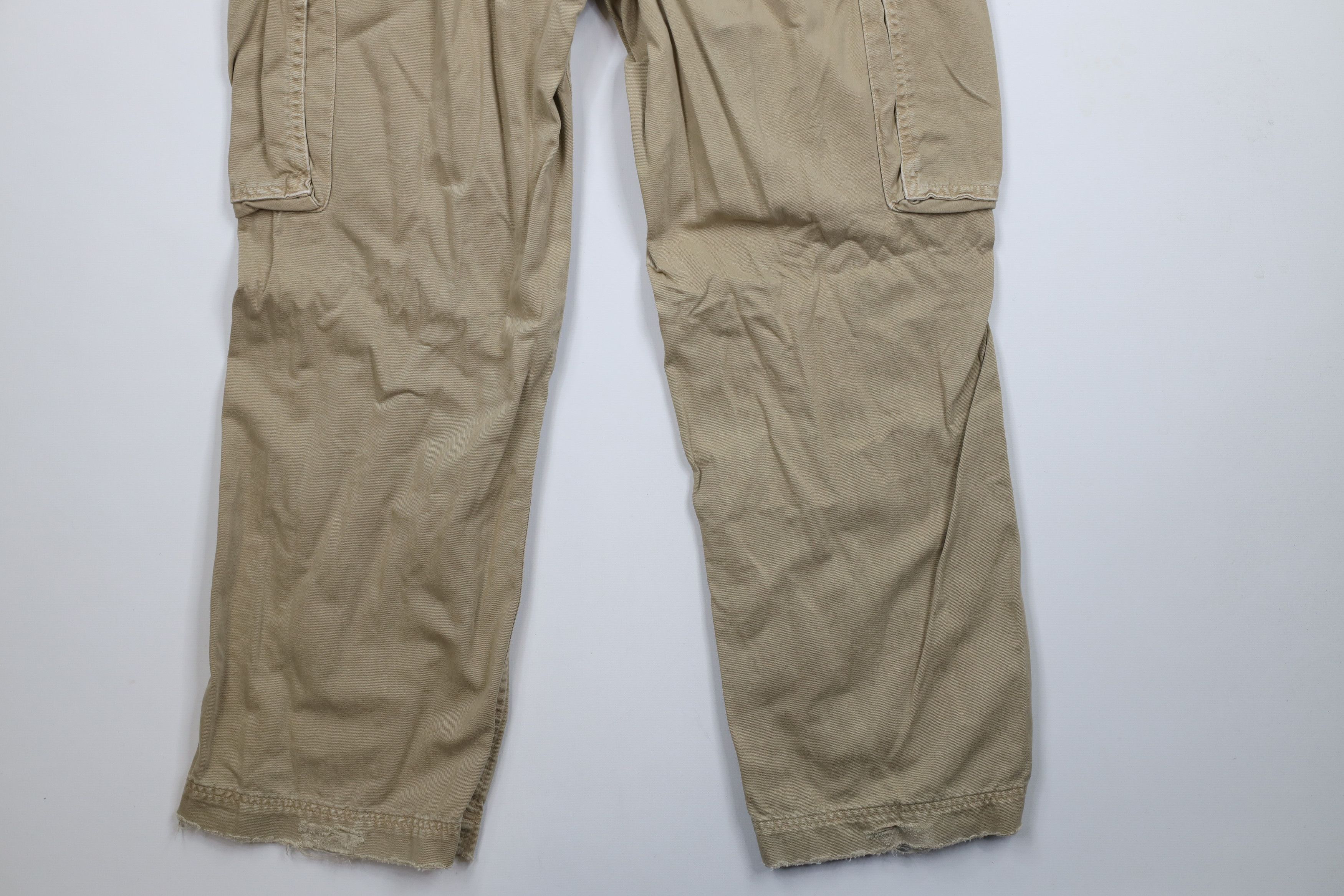 American Eagle Outfitters × Vintage Vintage American Eagle Outfitters Wide Leg Cargo Pants Beige Size US 36 / EU 52 - 11 Thumbnail