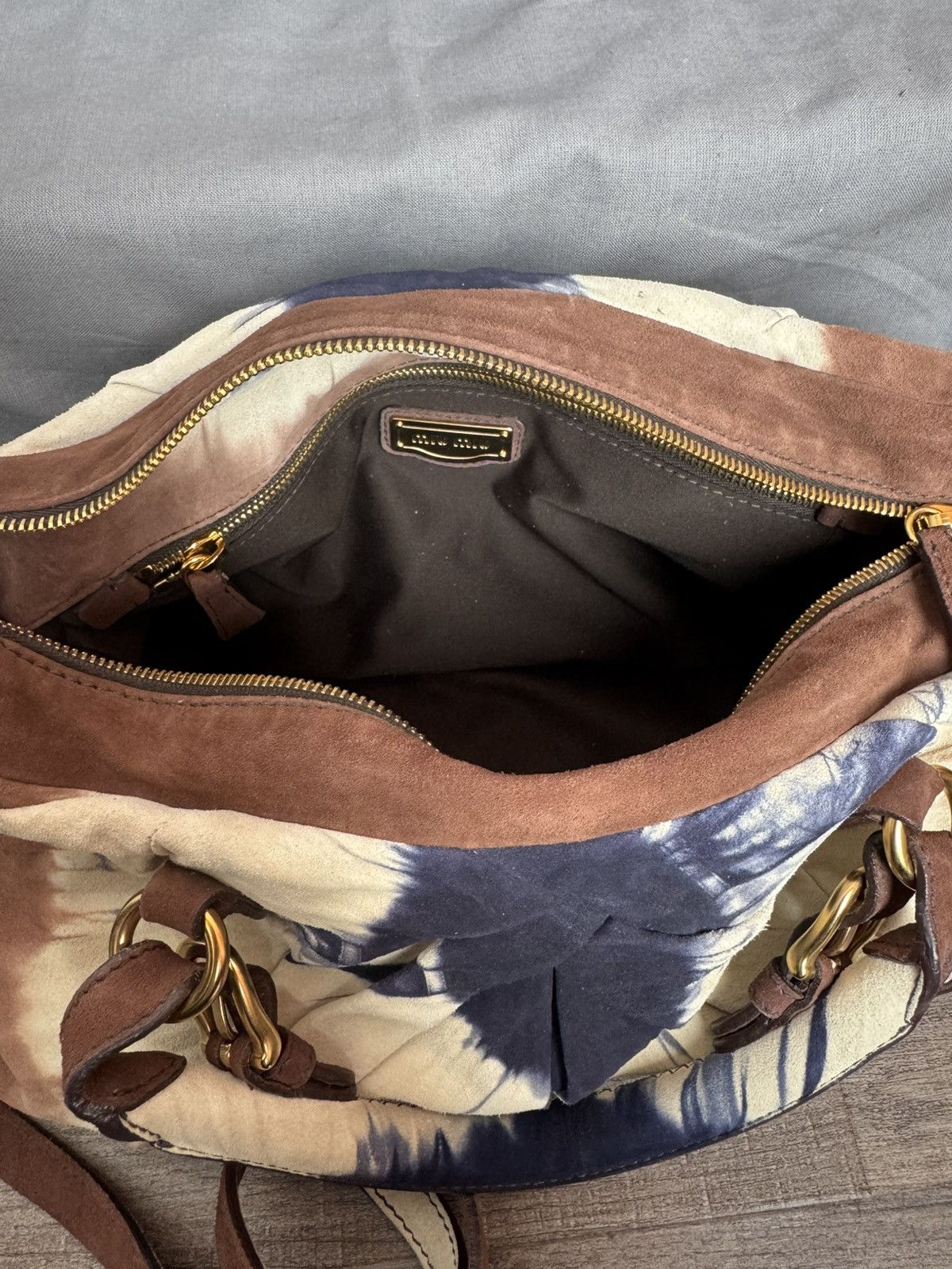 Miu Miu Vintage Miu Miu brown tie-dye bag Size ONE SIZE - 8 Thumbnail