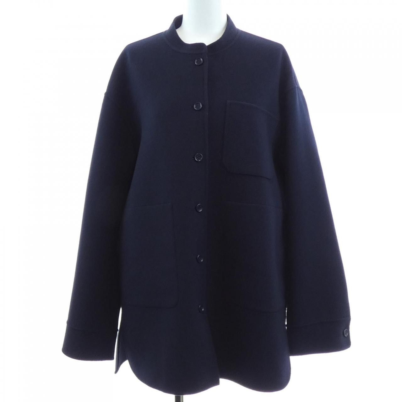 Max Mara MaxMara S Max Mara Collarless Jacket Textile Outerwear 23904605336 DUTY FREE for USA Size ONE SIZE - 1 Thumbnail