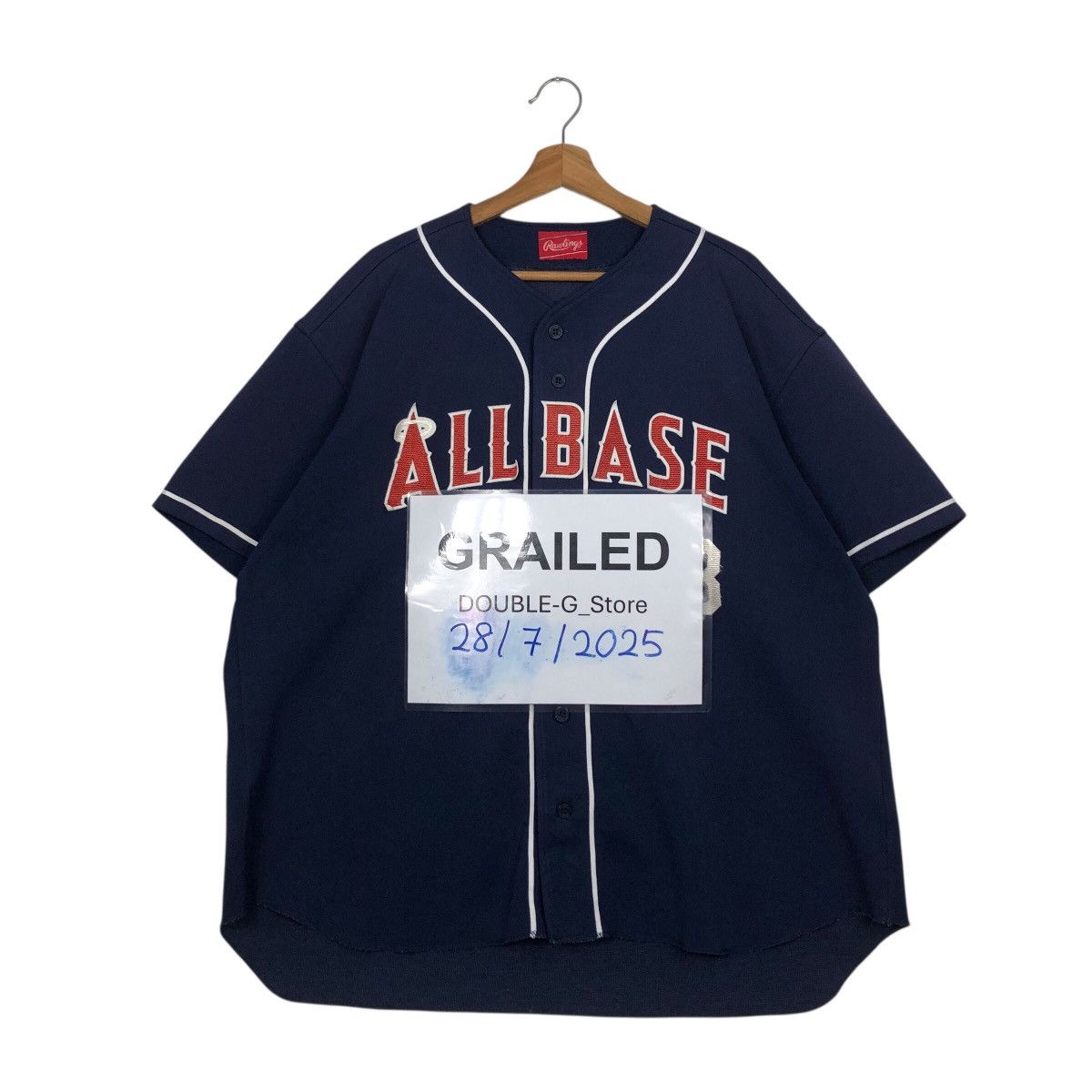 Japanese Brand 📌Vintage Baseball Shirt Button Rawling Big Logo Spell Out Size US M / EU 48-50 / 2 - 1 Thumbnail