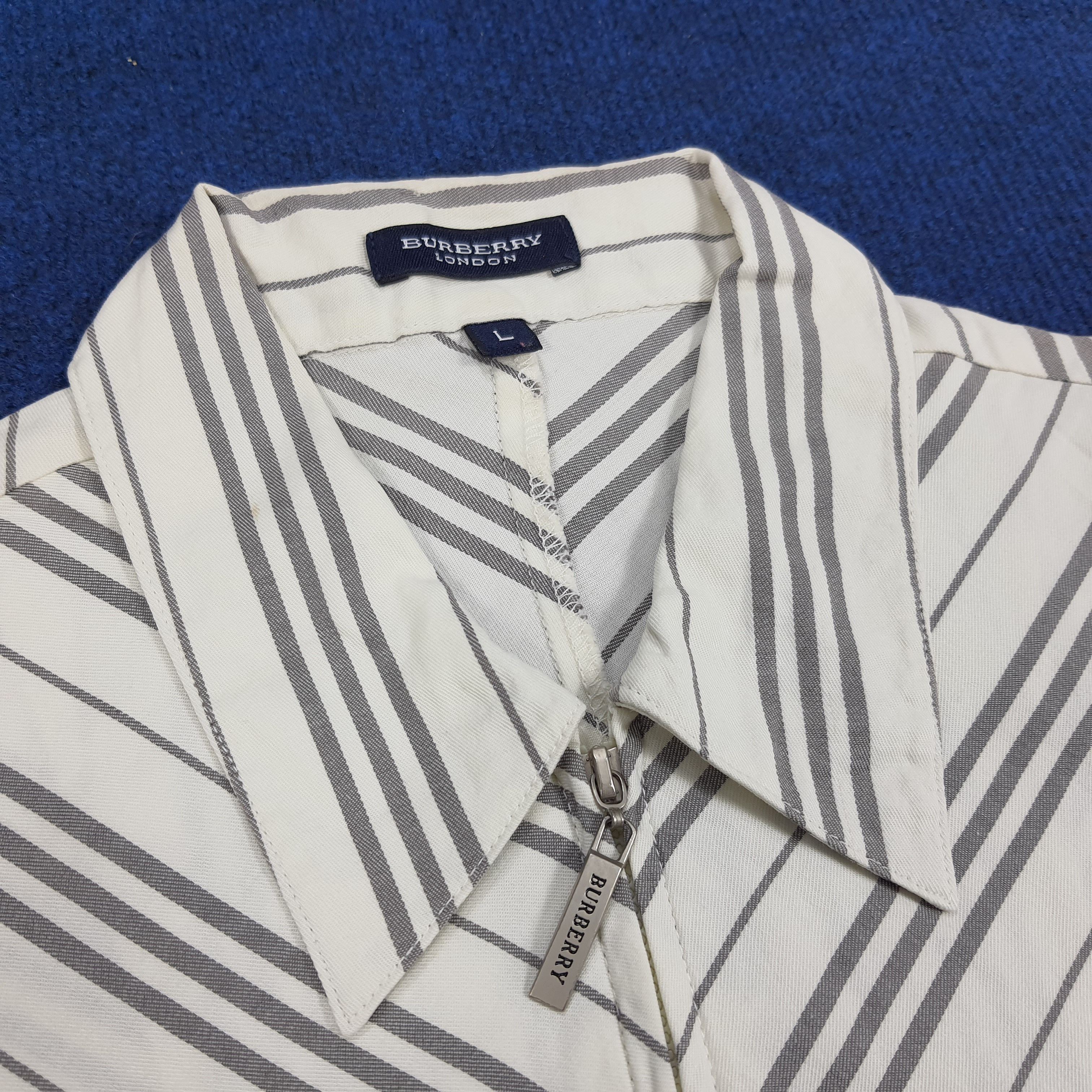 Burberry × Vintage Vintage Burberry London Striped Button Up Shirt Size S / US 4 / IT 40 - 4 Thumbnail