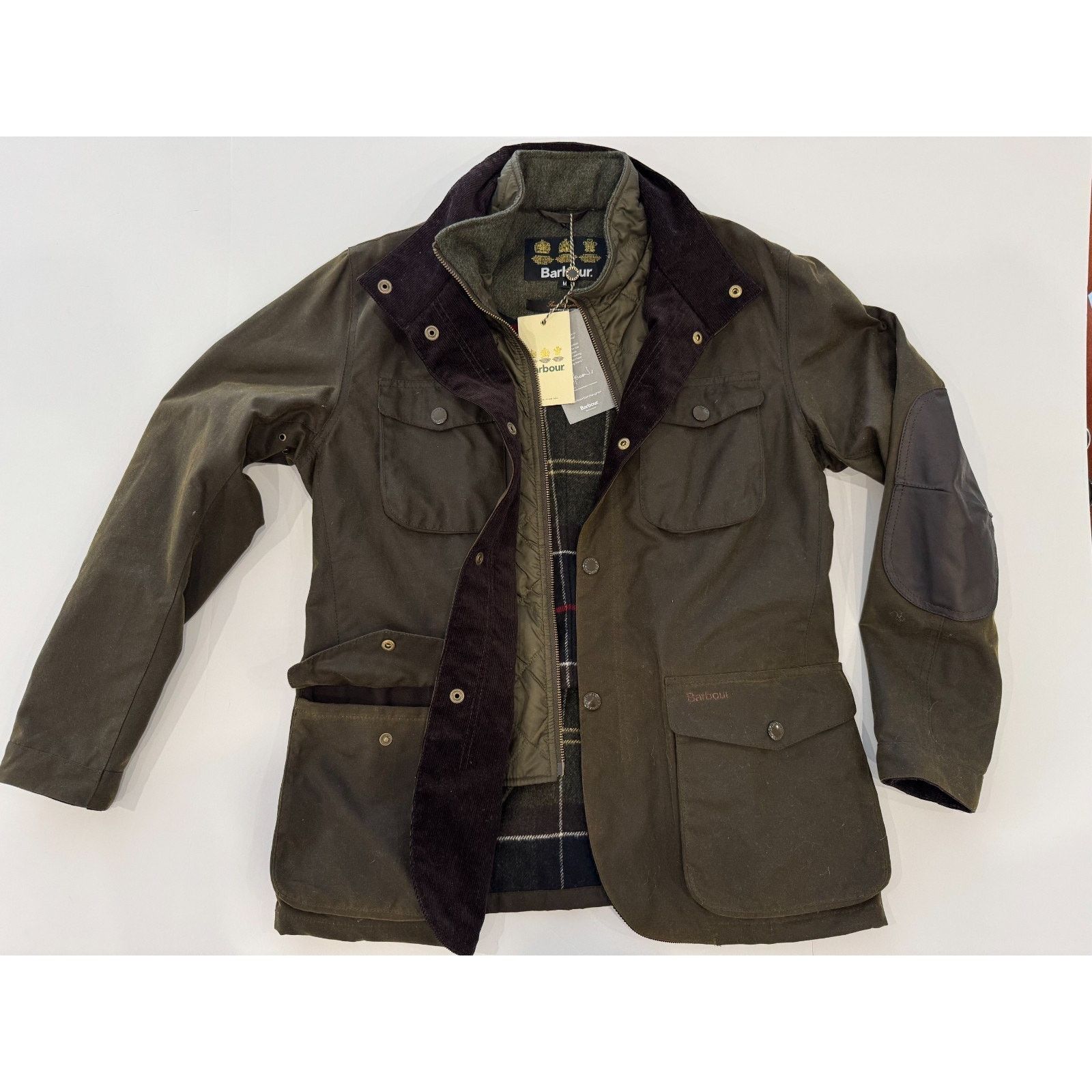 Barbour NWT Barbour Olive Green Ogston Wax leather Jacket Men's M Size US M / EU 48-50 / 2 - 1 Thumbnail