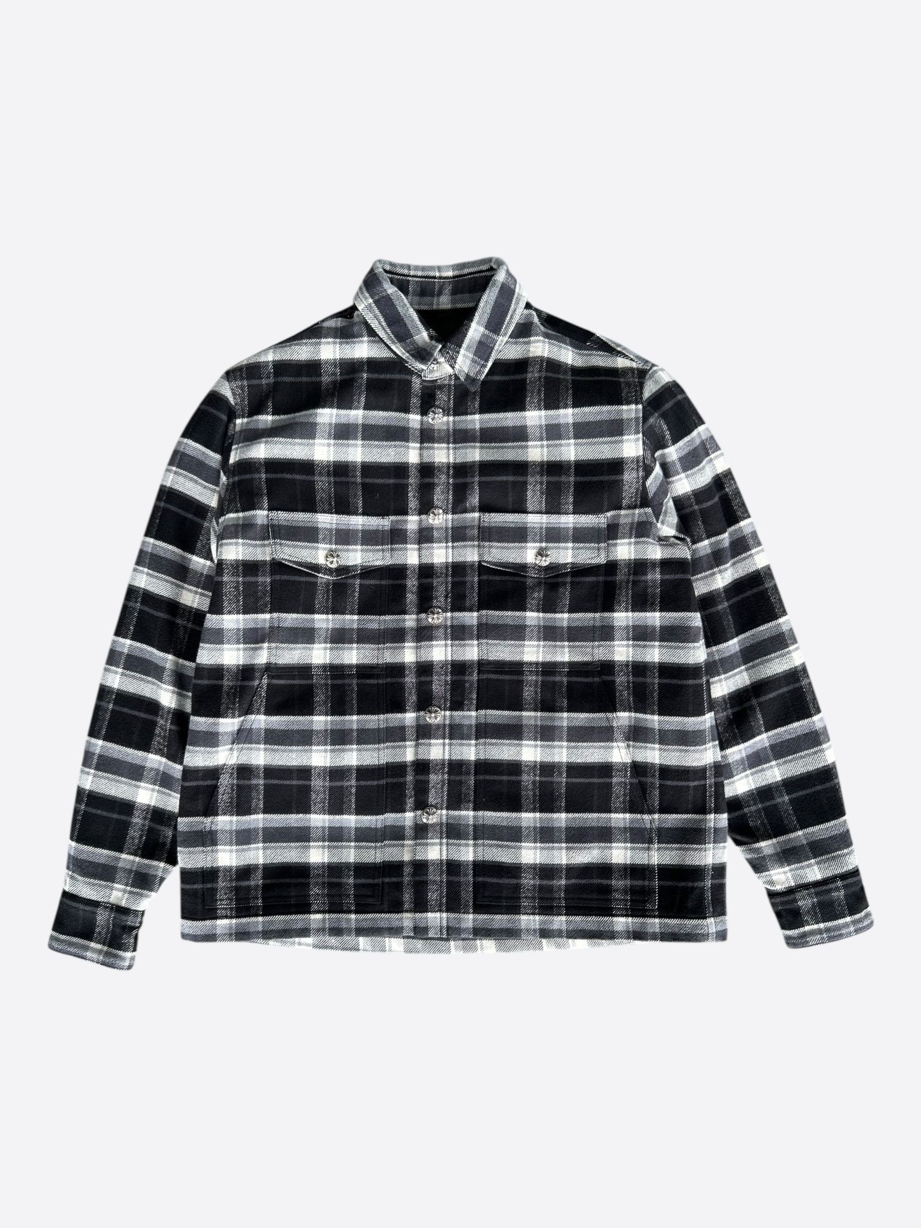 Chrome Hearts Chrome Hearts Black & Grey Plaid Jacket Size US S / EU 44-46 / 1 - 1 Thumbnail