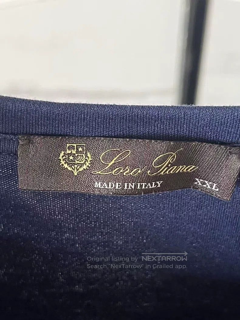 Loro Piana Loro Piana Short-sleeve with Logo on Left Hem Size US XXL / EU 58 / 5 - 3 Thumbnail
