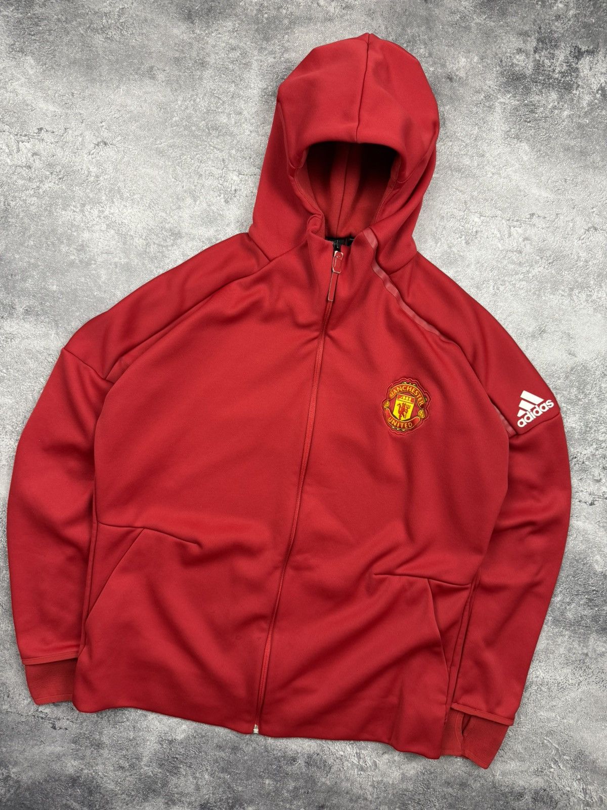 Adidas Vintage Adidas Manchester United Football ZNE Zip Hoodie Y2K Size US XL / EU 56 / 4 - 6 Thumbnail