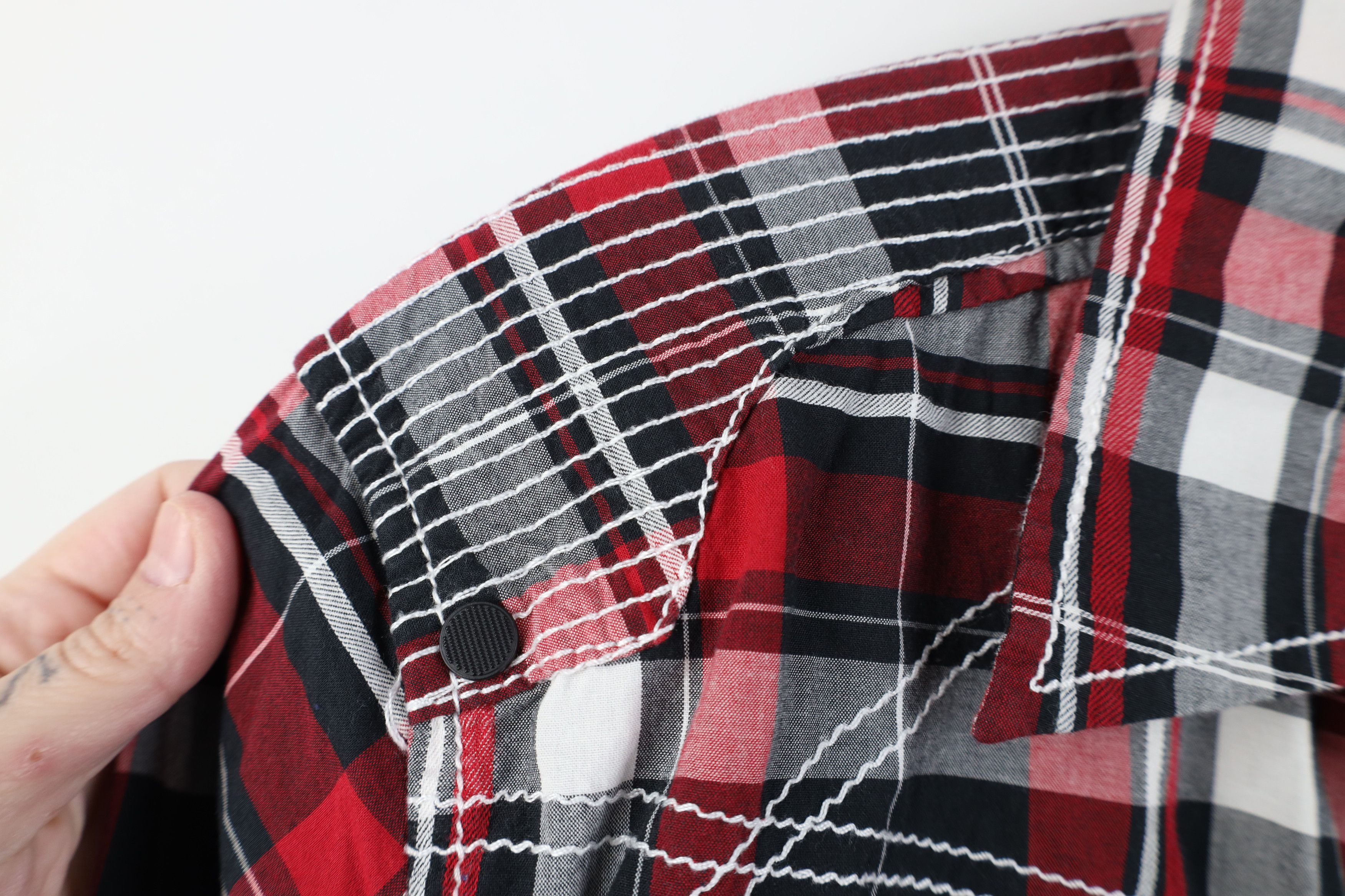 Vintage Buckle BKE Black Fit Thick Stitch Snap Button Shirt Plaid Size US L / EU 52-54 / 3 - 8 Thumbnail