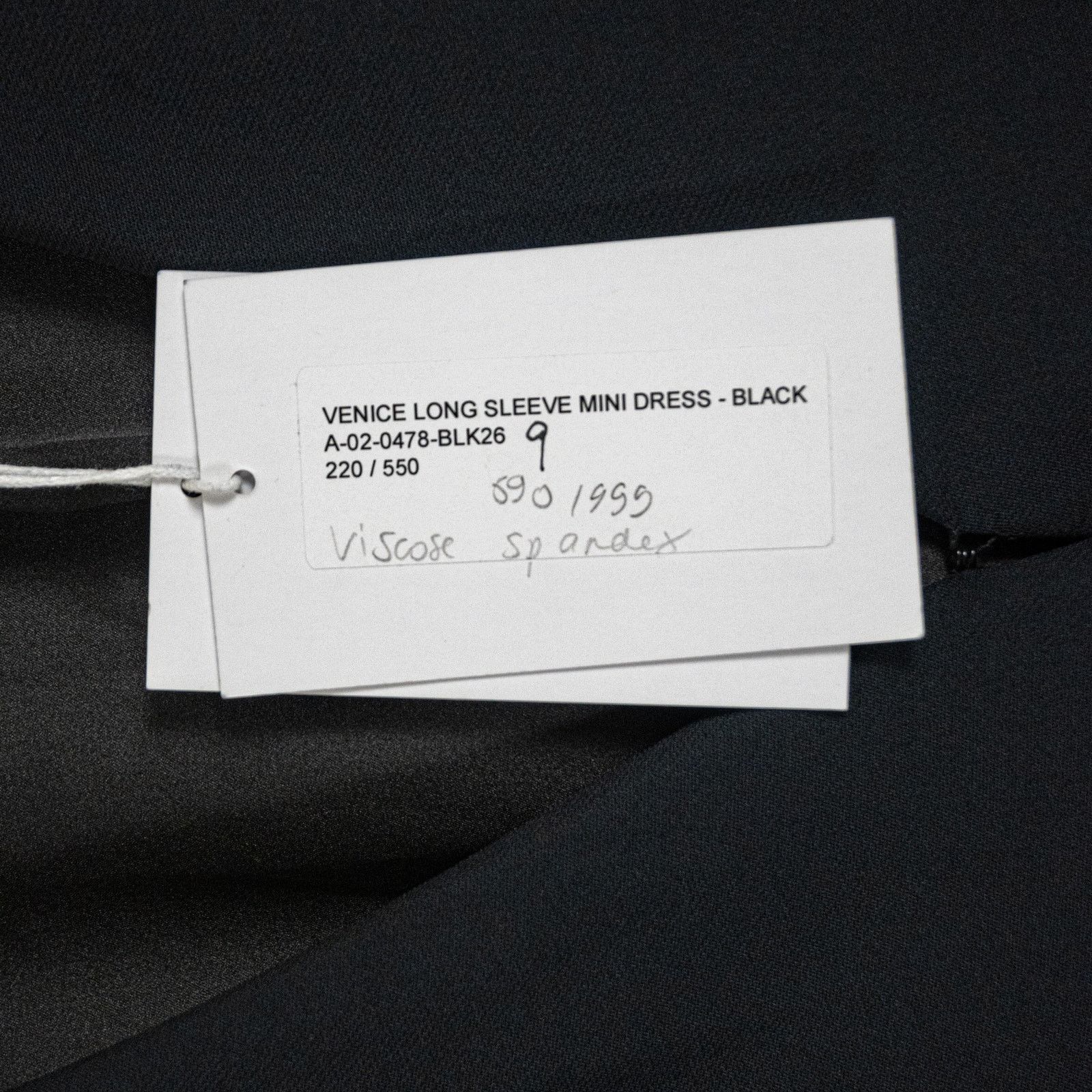 Anine Bing Anine Bing $545 Venice Long Sleeve Mini Dress in Black Size M / US 6-8 / IT 42-44 - 6 Thumbnail