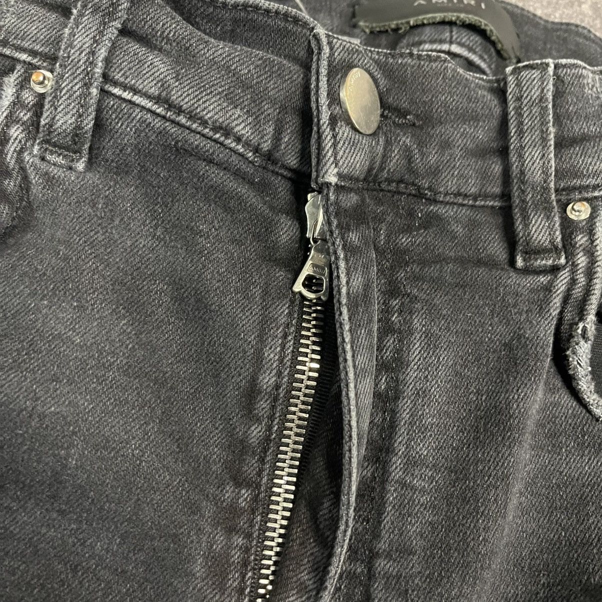 Amiri Distressed Patched Jeans Black