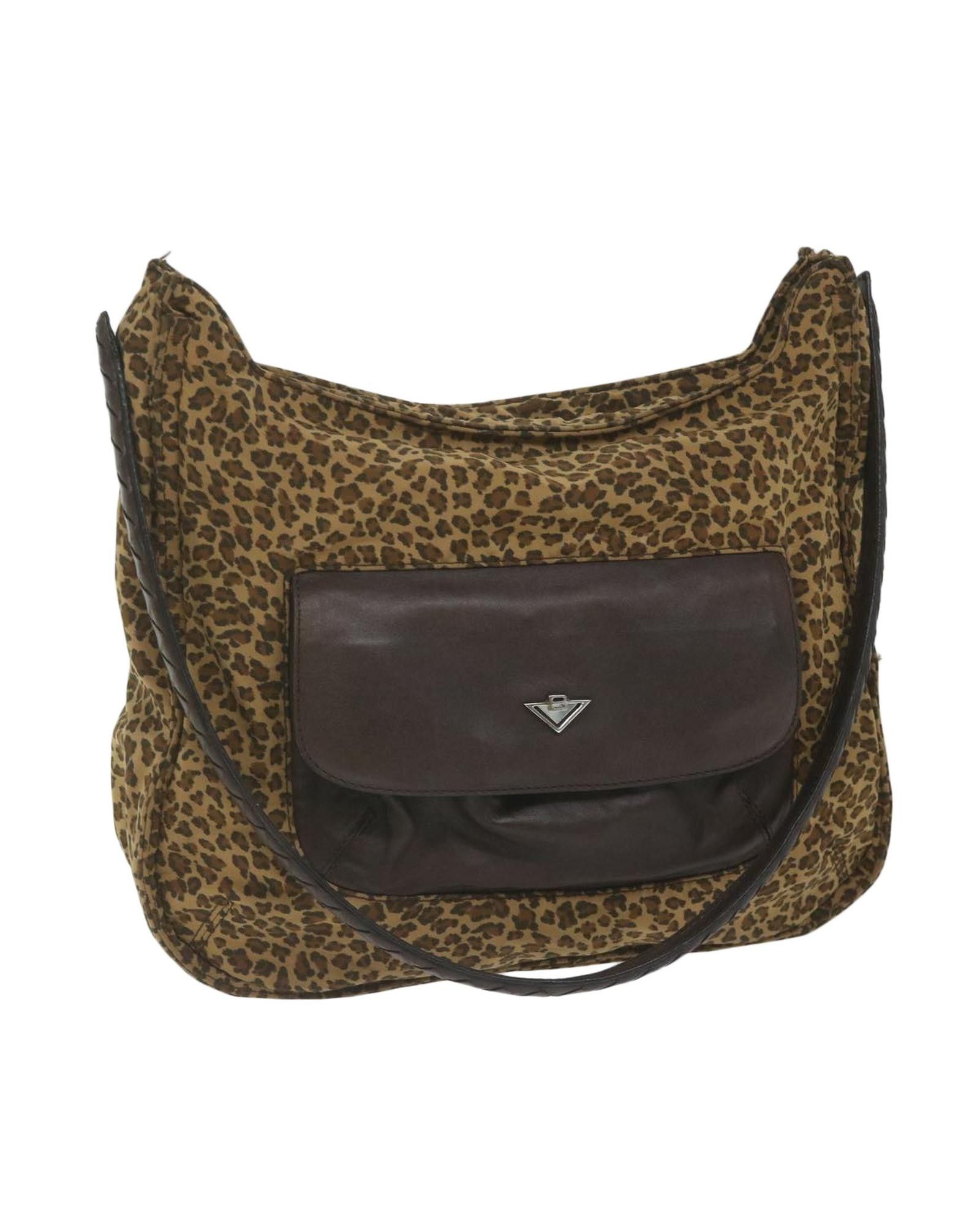 image of Bottega Veneta Elegant Brown Synthetic Shoulder Bag From Italy With Practical Design, Women's