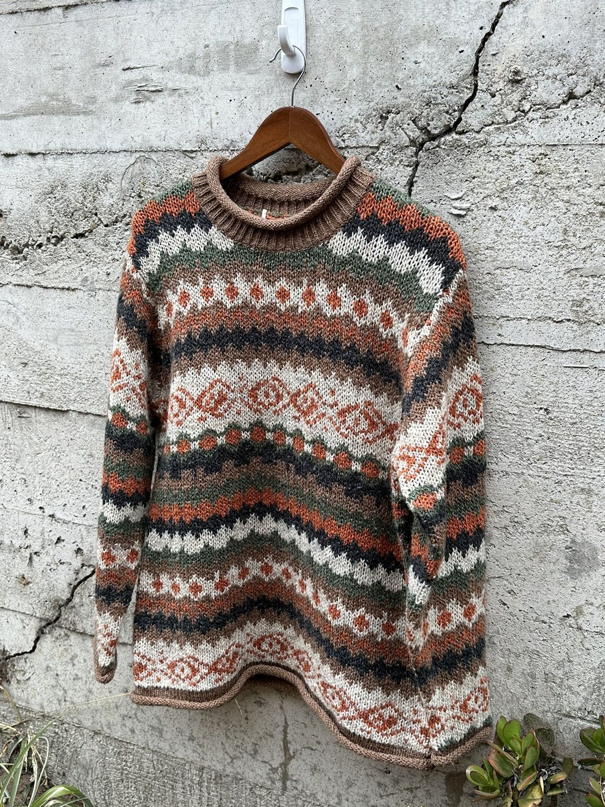Japanese Brand × Vintage RARE Vintage multi print pattern sweater Size US M / EU 48-50 / 2 - 1 Thumbnail