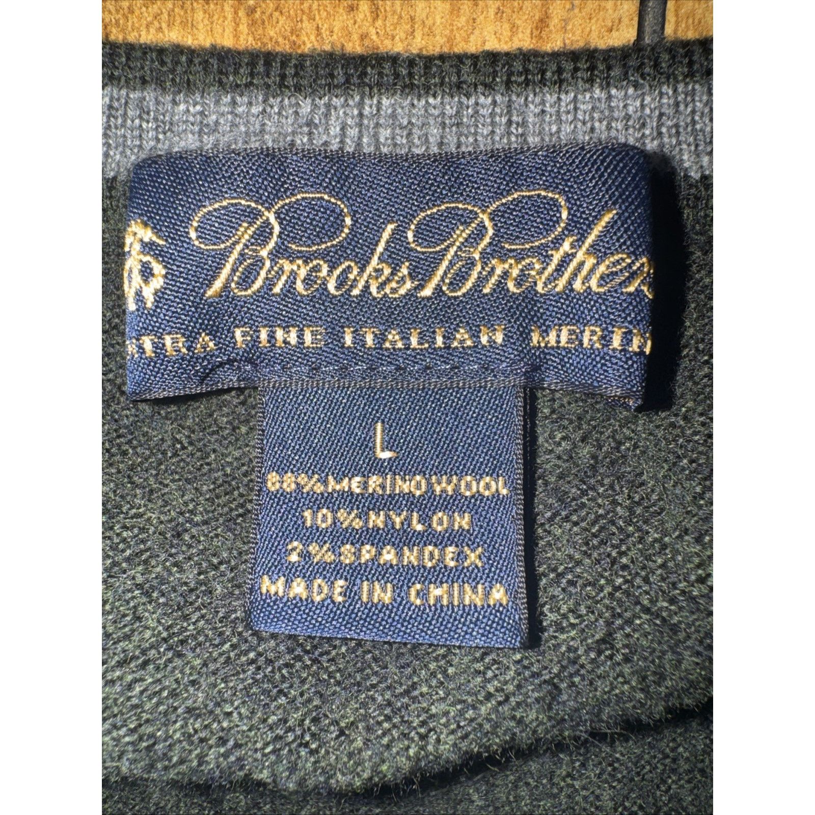 Brooks Brothers × Vintage Brooks Brothers Extra Fine Italian Merino Wool V Sweater Size US L / EU 52-54 / 3 - 5 Thumbnail