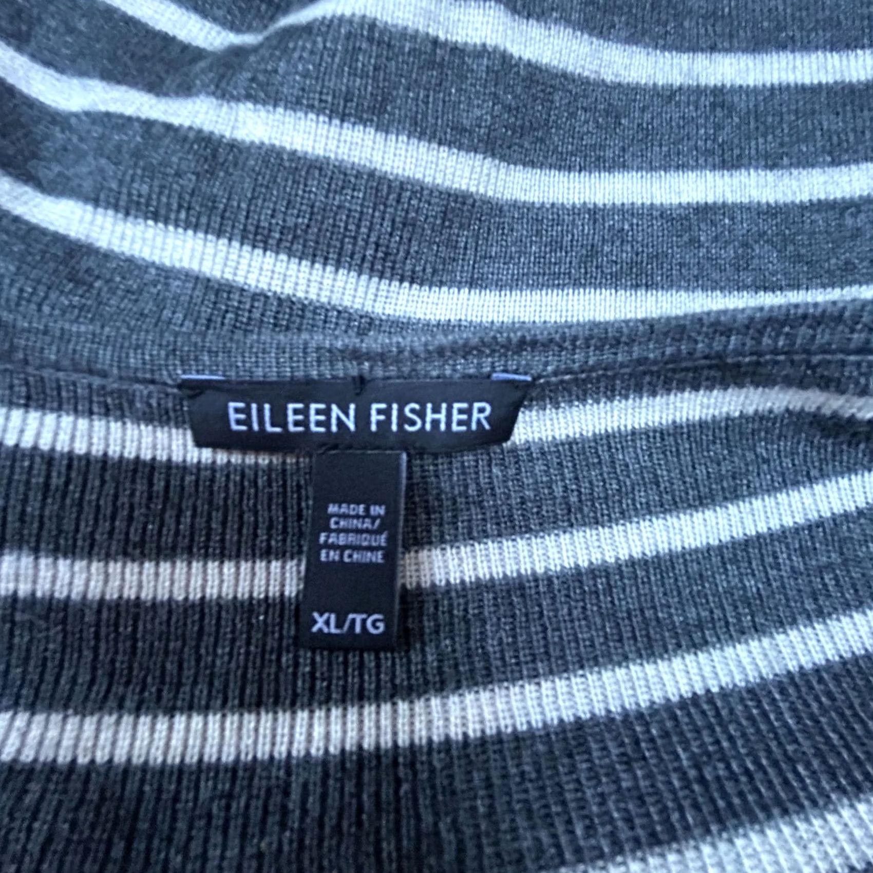 Eileen Fisher Eileen Fisher Women’s Pullover Sweater Merino Wool Blend Striped Gray XL Size XL / US 12-14 / IT 48-50 - 3 Thumbnail
