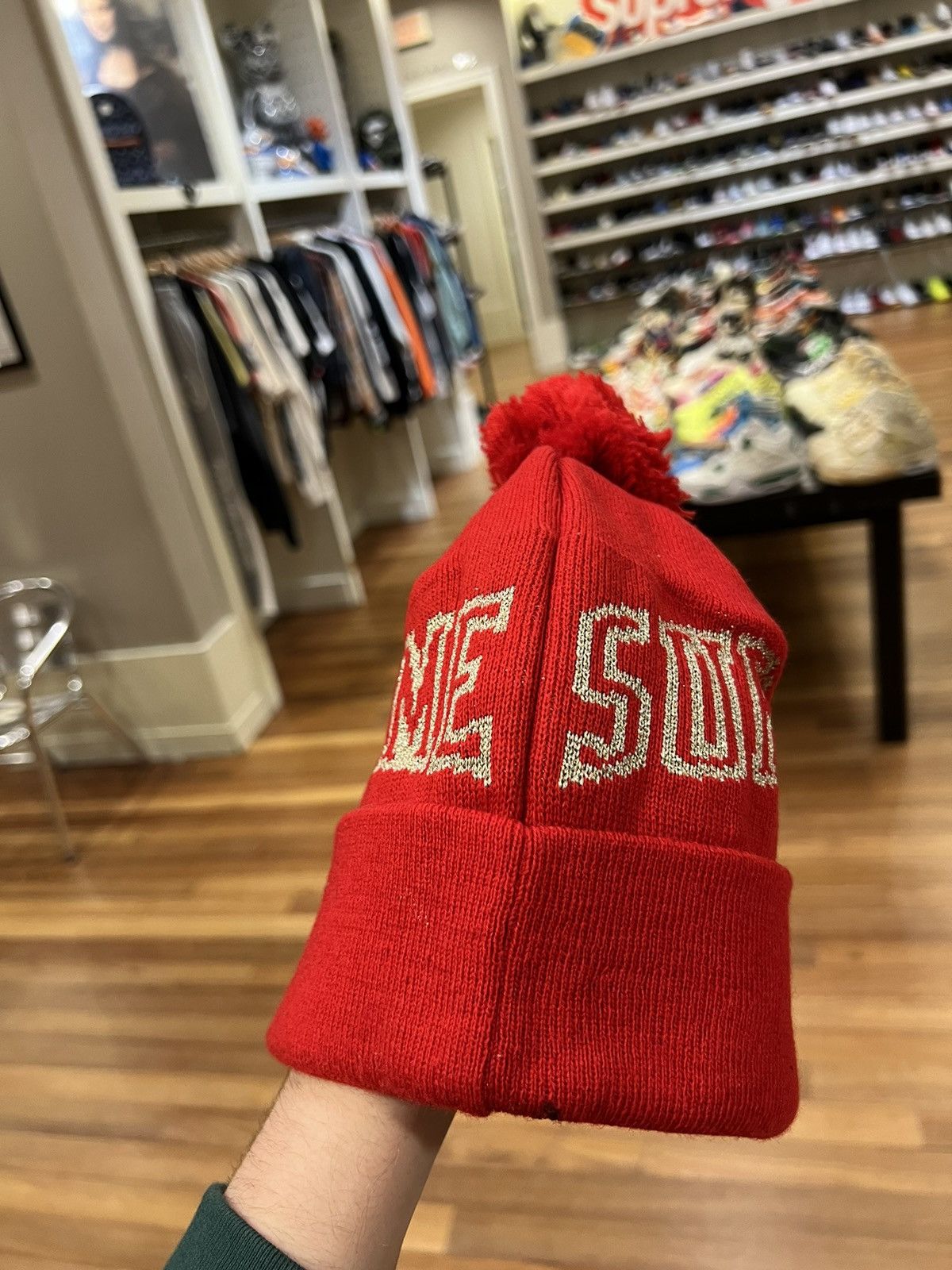 New Era × Supreme Supreme new era metallic beanie red Size ONE SIZE - 2 Thumbnail