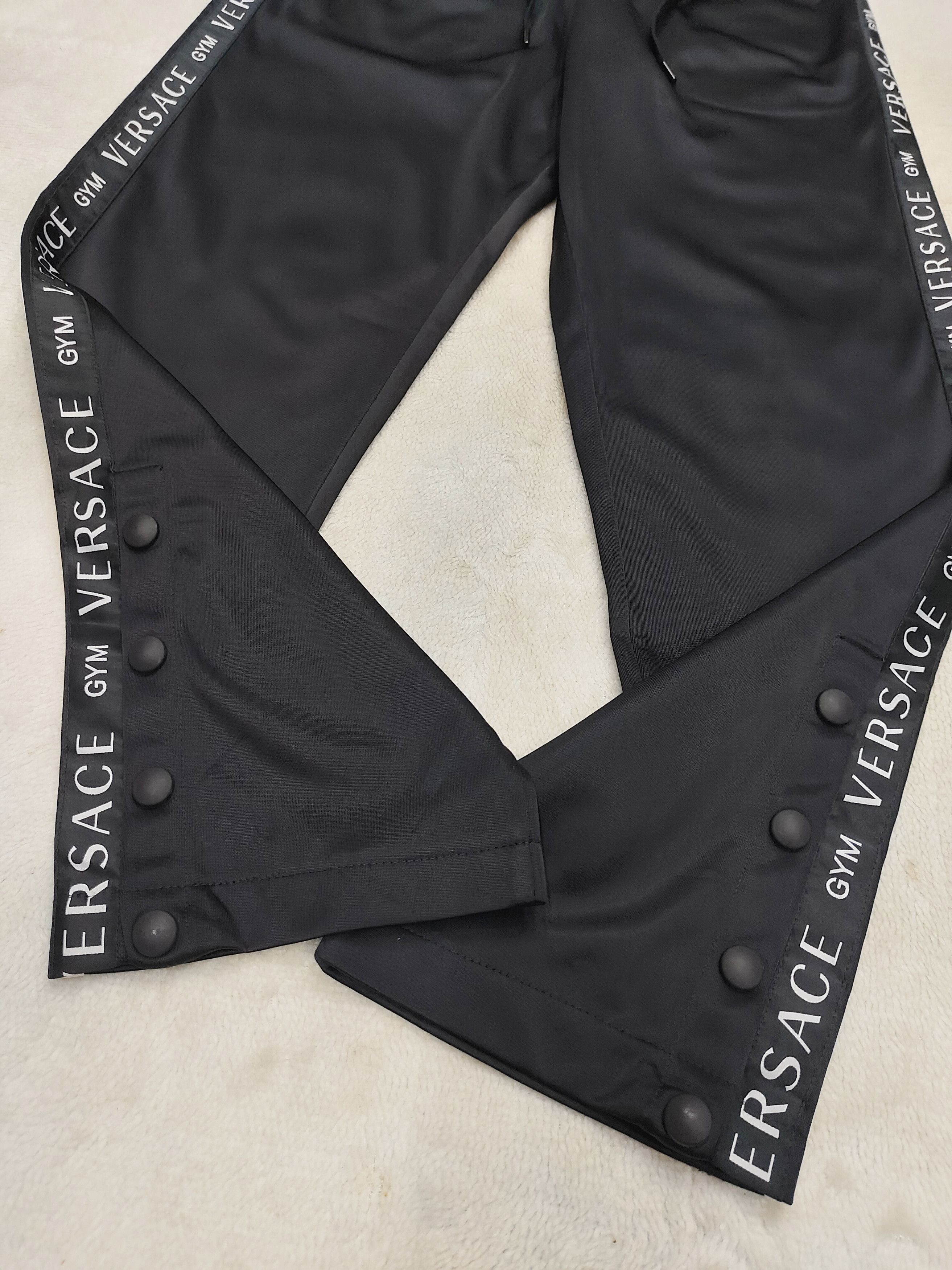 Versace Versace Gym-Logo Side Striped Snap Tapped Track Pants Size US 30 / EU 46 - 3 Thumbnail