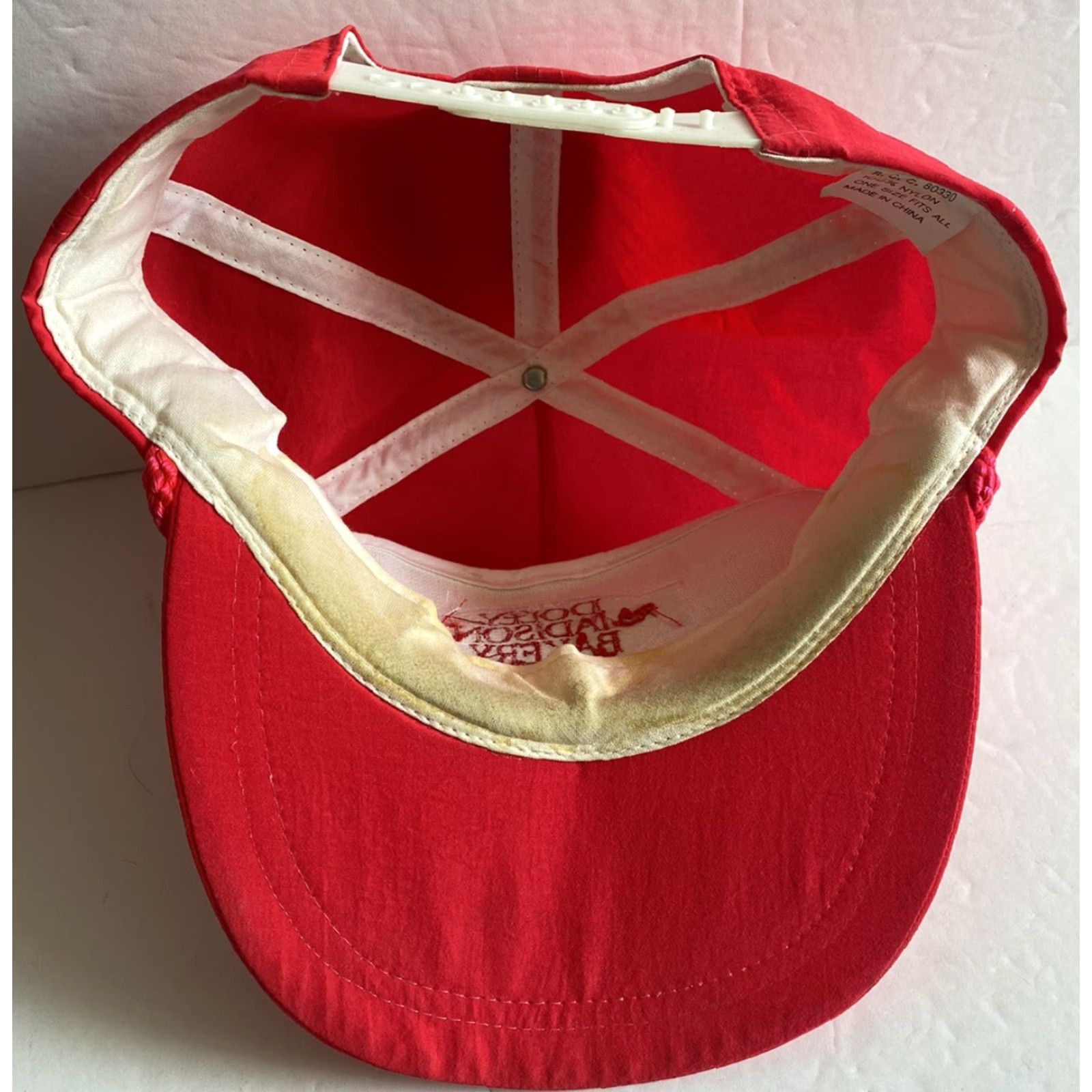 Vintage VINTAGE Dolly Madison Bakery SnapBack Hat Red 90s 80s Men One Size Red Hat Size ONE SIZE - 7 Thumbnail