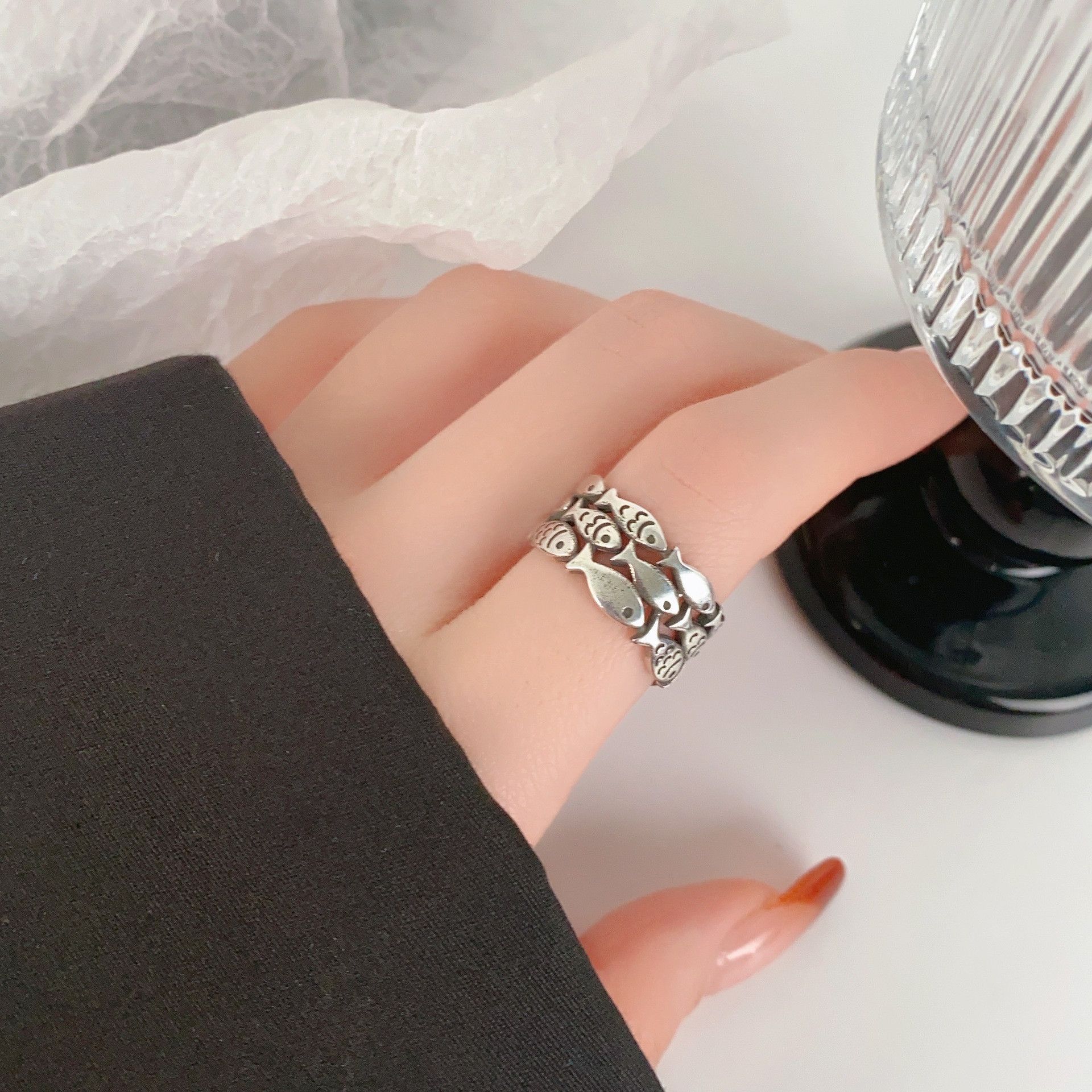Jewelry Crazy Jewelry Rings Open Size Chrome Ring (Size 7-13) Size ONE SIZE - 2 Thumbnail