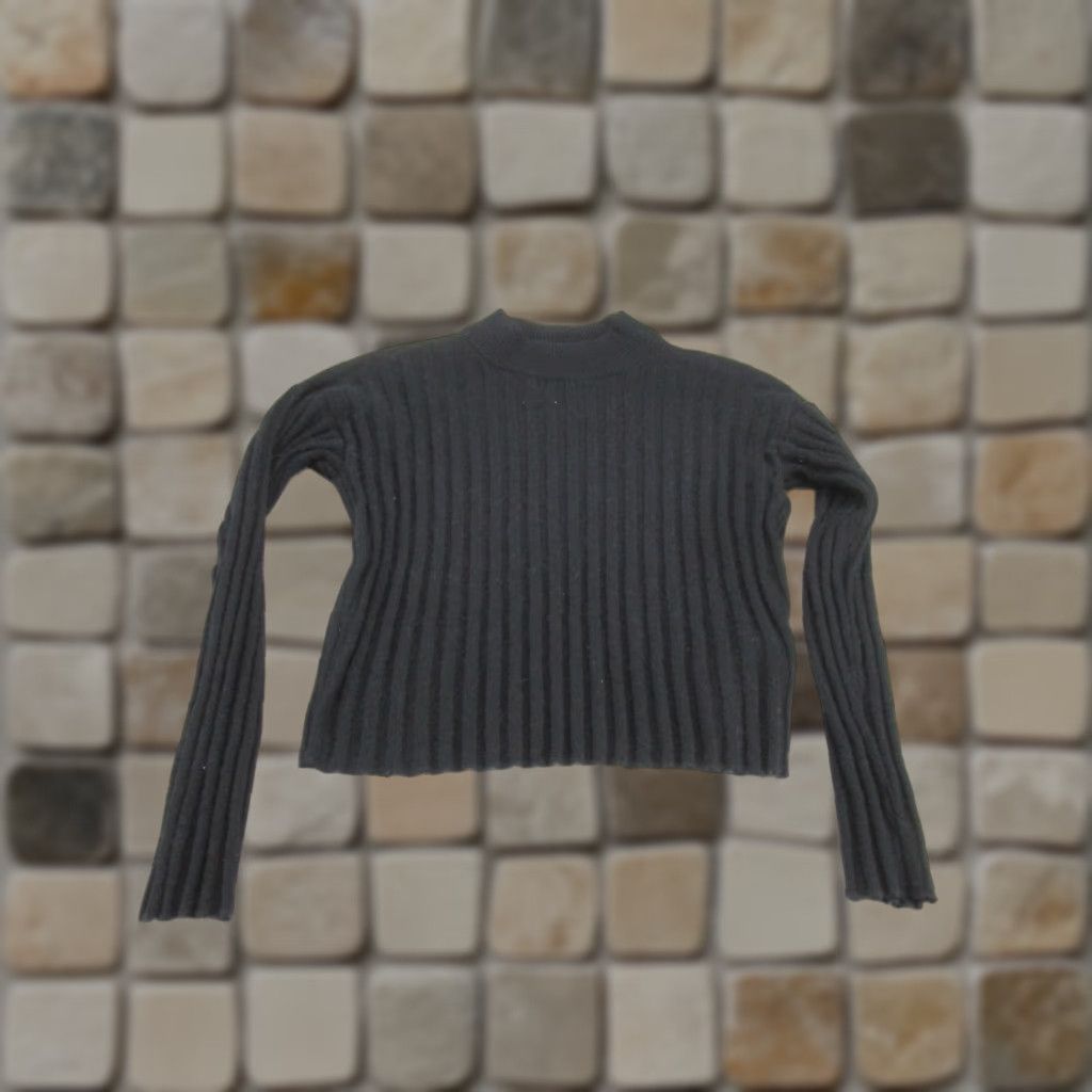 Madewell Madewell Sweater Womens 2XS Ribbed Knit Pullover Black Wool Blend Size XXS / US 00 / IT 34 - 1 Thumbnail