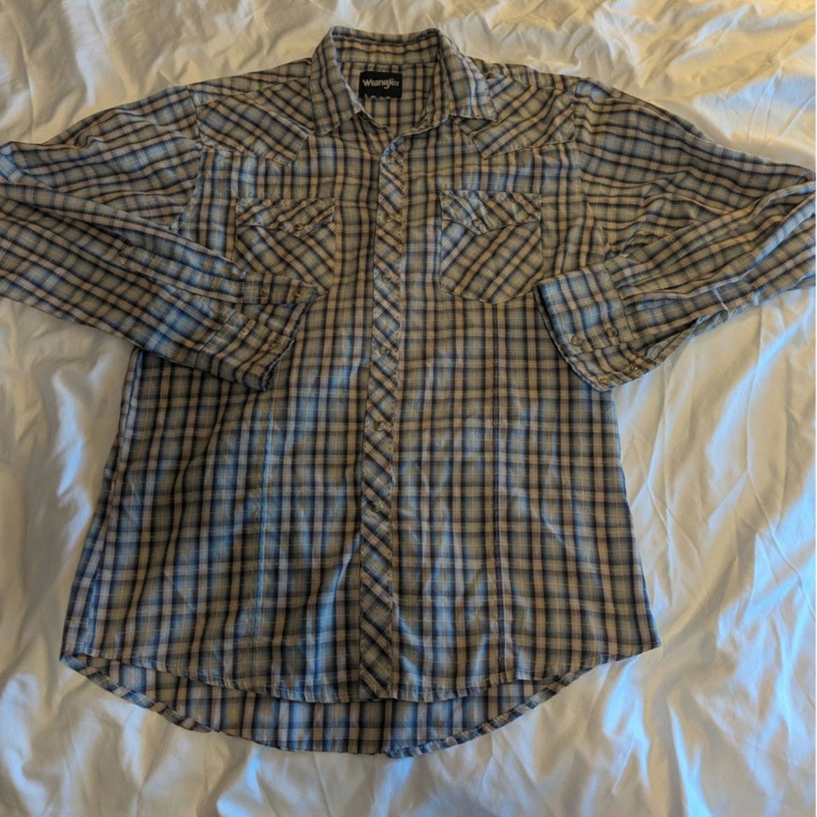 Wrangler Vitg Wrangler Western Plaid Pearl Button Snap Shirt Med 42 Size US M / EU 48-50 / 2 - 2 Thumbnail