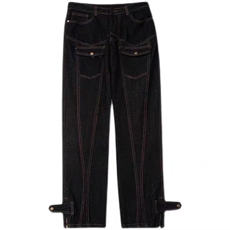 Japanese Brand × Jean Vintage washed topstitched pocket jeans Size US 32 / EU 48 - 4 Thumbnail