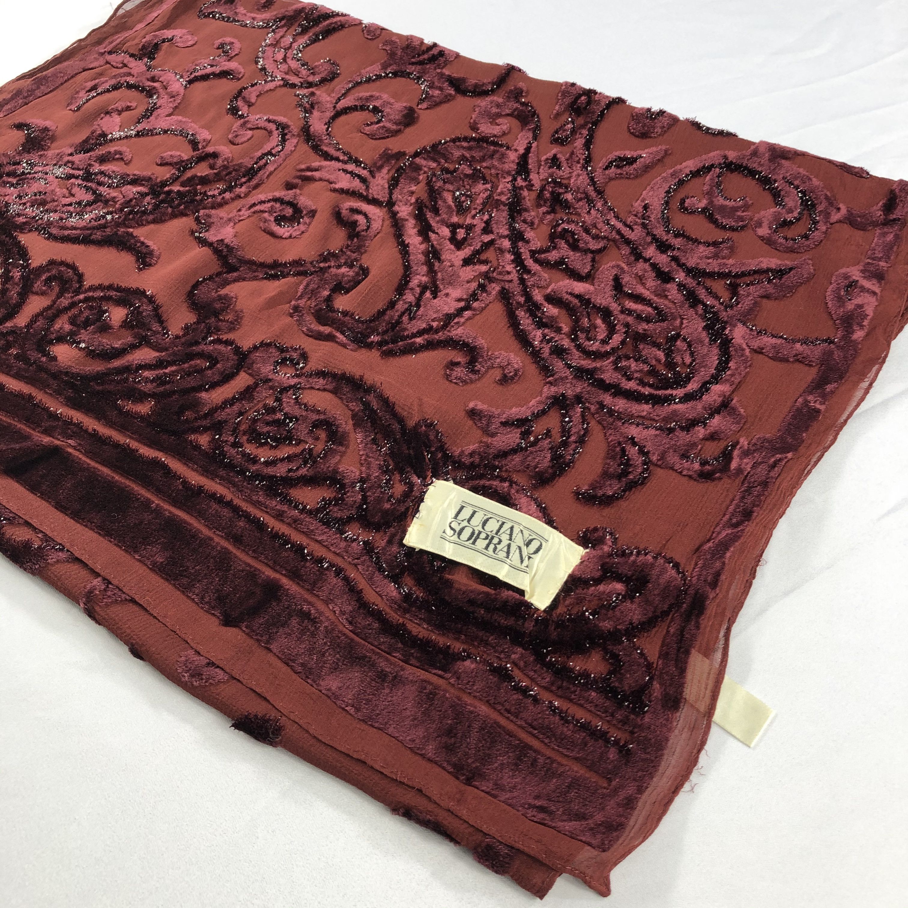 Vintage Vintage Luciano Soprani Silk Scarf Size ONE SIZE - 4 Thumbnail