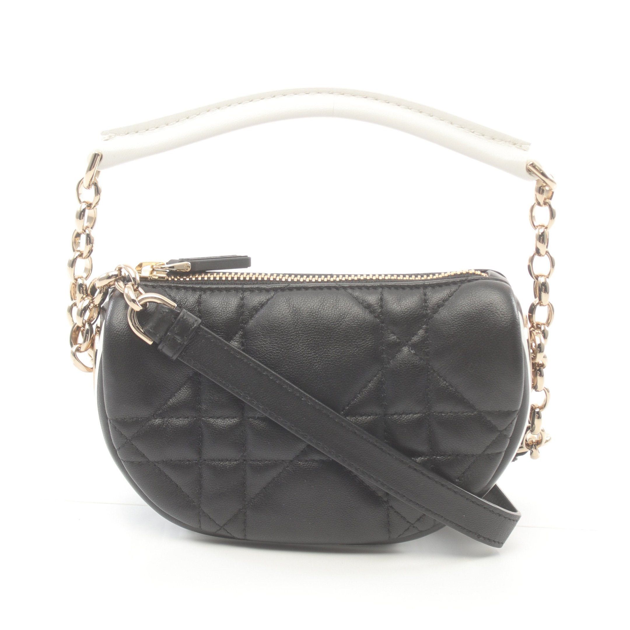 Dior Dior Vibe Micro Shoulder Bag Leather Black White Size ONE SIZE - 1 Thumbnail
