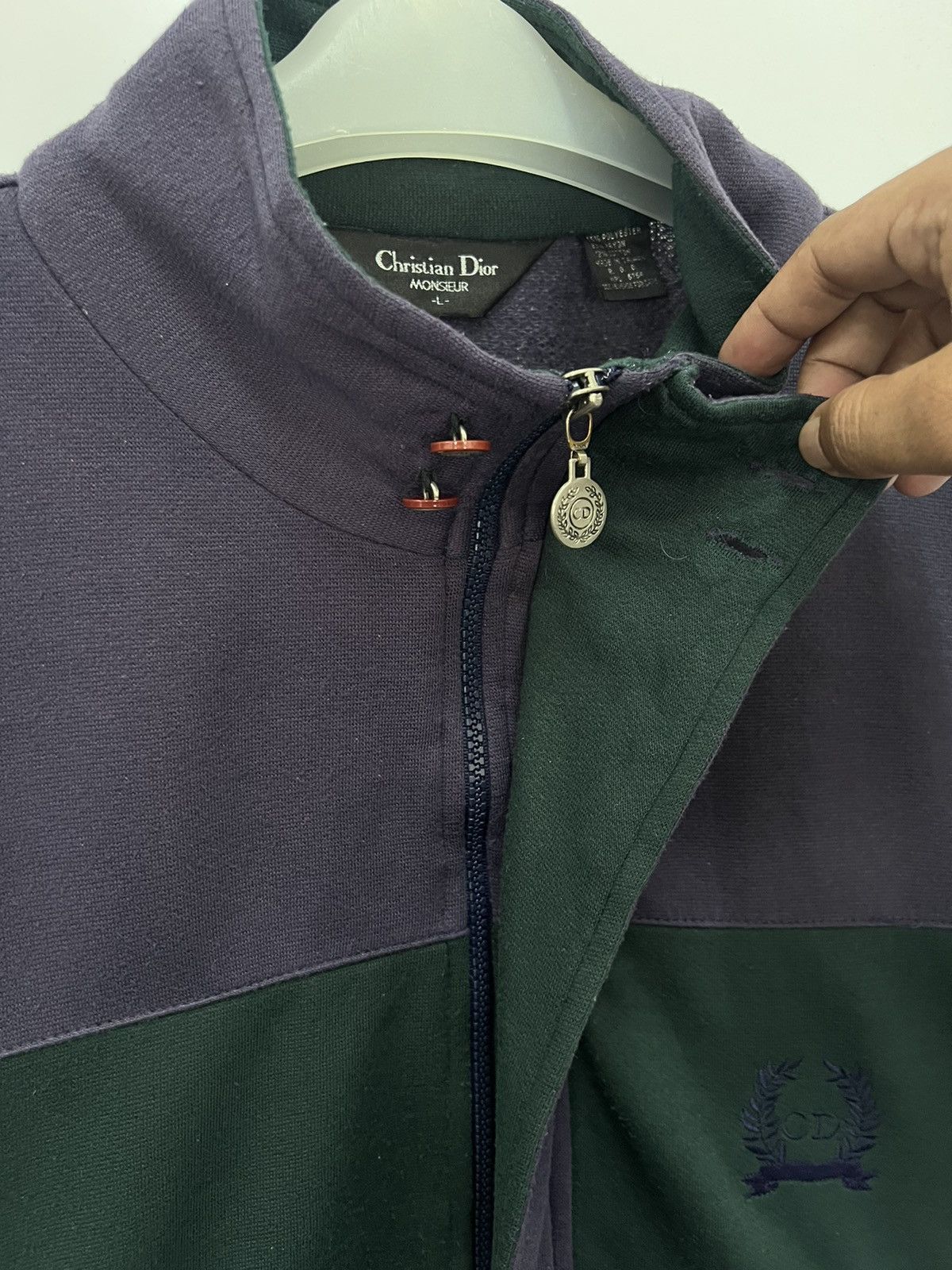 Christian Dior Monsieur 🔥Vtg 90's Christian Dior Monsieur Full zip Sweat jacket - L Size US L / EU 52-54 / 3 - 7 Thumbnail