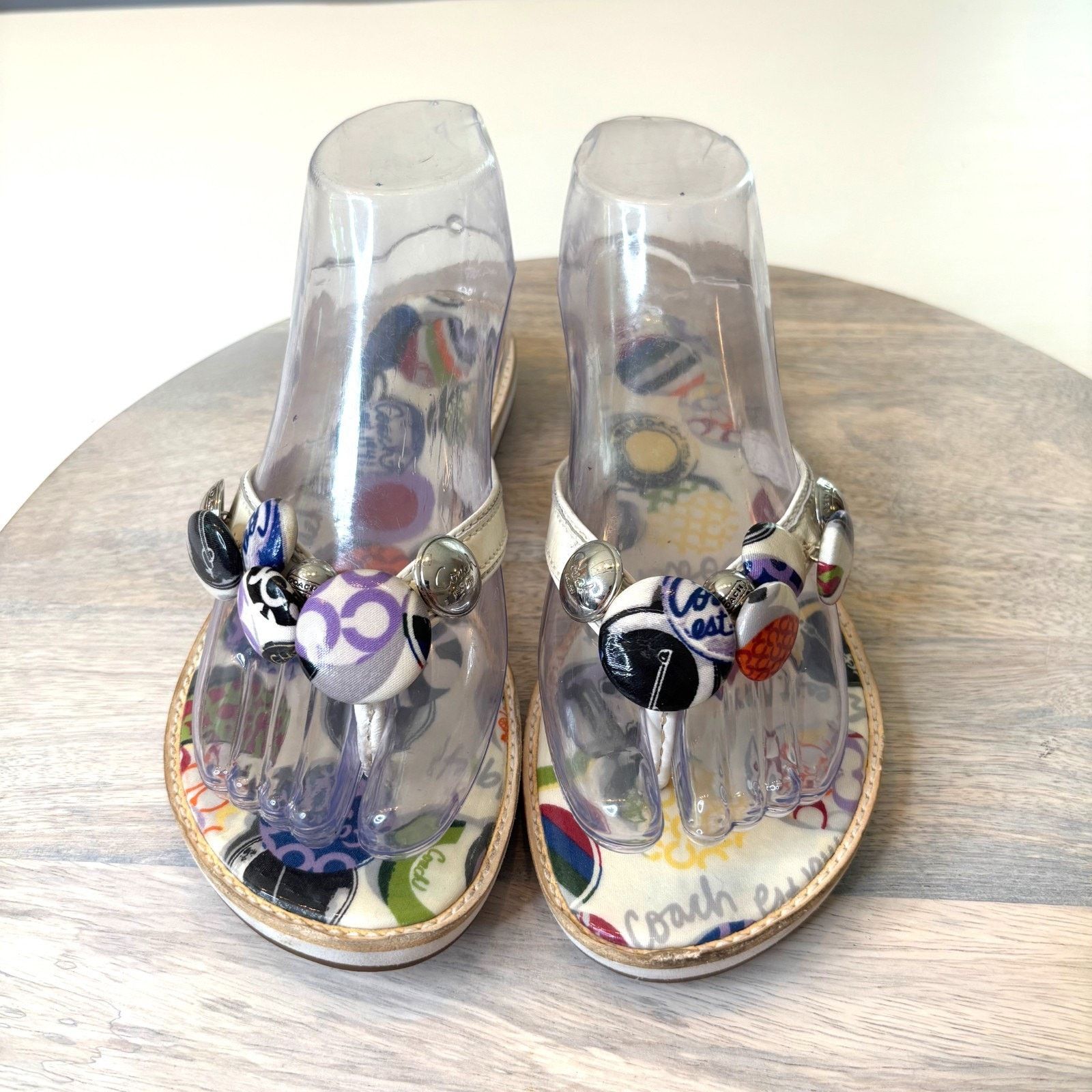 Coach Coach Jelly Poppy Sandals Multicolor Beads Thongs Size 6B Size US 6 / IT 36 - 4 Thumbnail