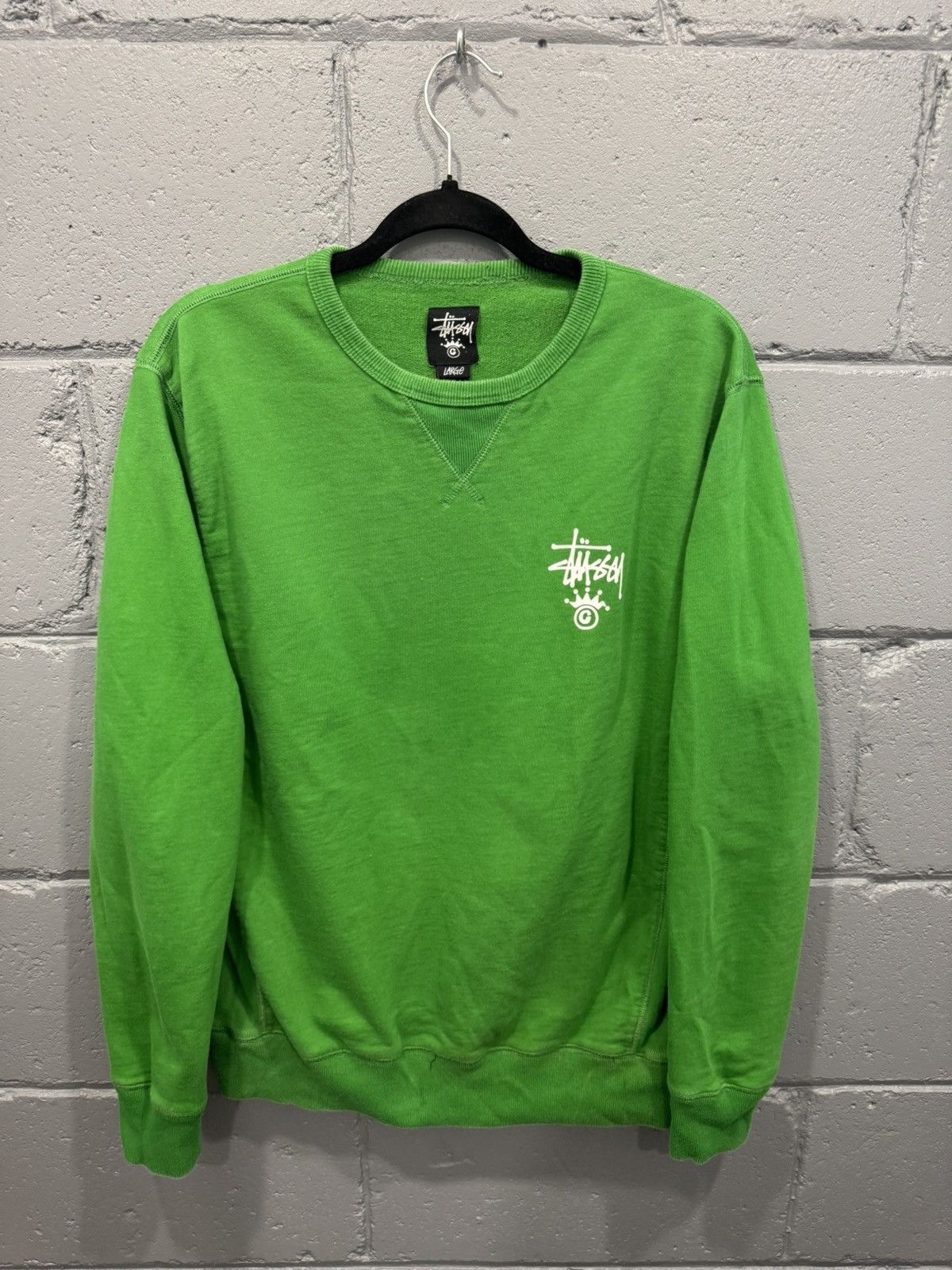 Stussy × Vintage Stussy spell out script logo crewneck sweatshirt Size US L / EU 52-54 / 3 - 1 Thumbnail