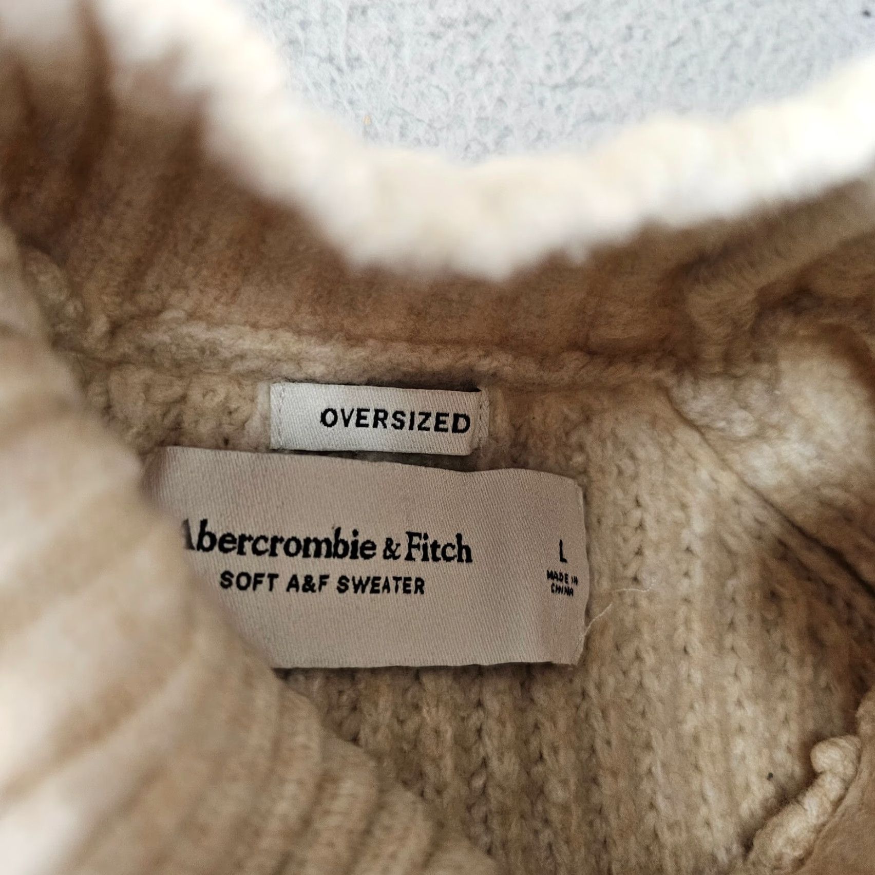 Abercrombie & Fitch Abercrombie & Fitch Womens Large Ribbed Boxy Turtle Neck Fisherman Soft Sweater Size L / US 10 / IT 46 - 4 Thumbnail
