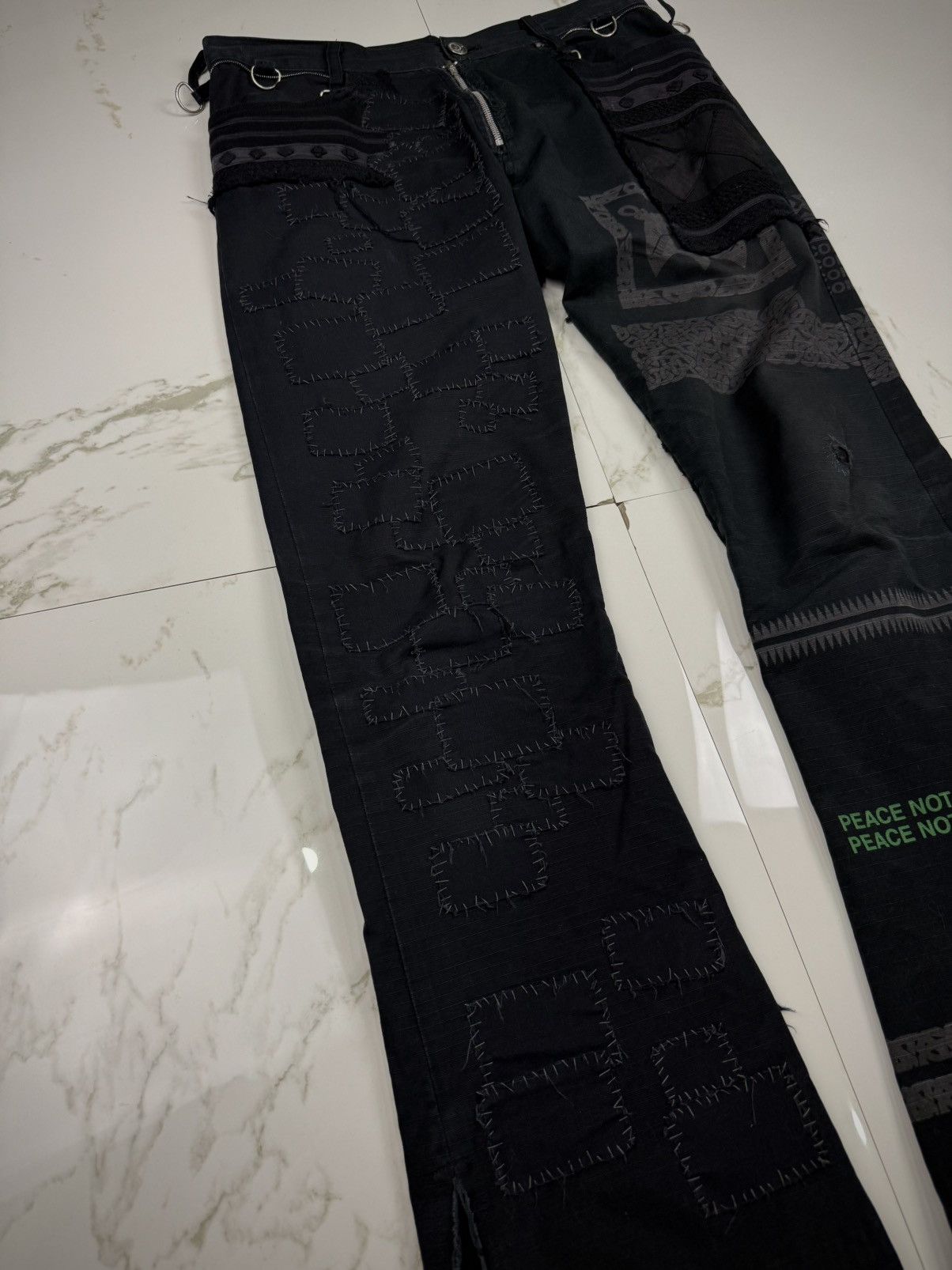 Undercover Undercover SS03 Scab Peace Not Compromise Pants Size US 28 / EU 44 - 3 Thumbnail