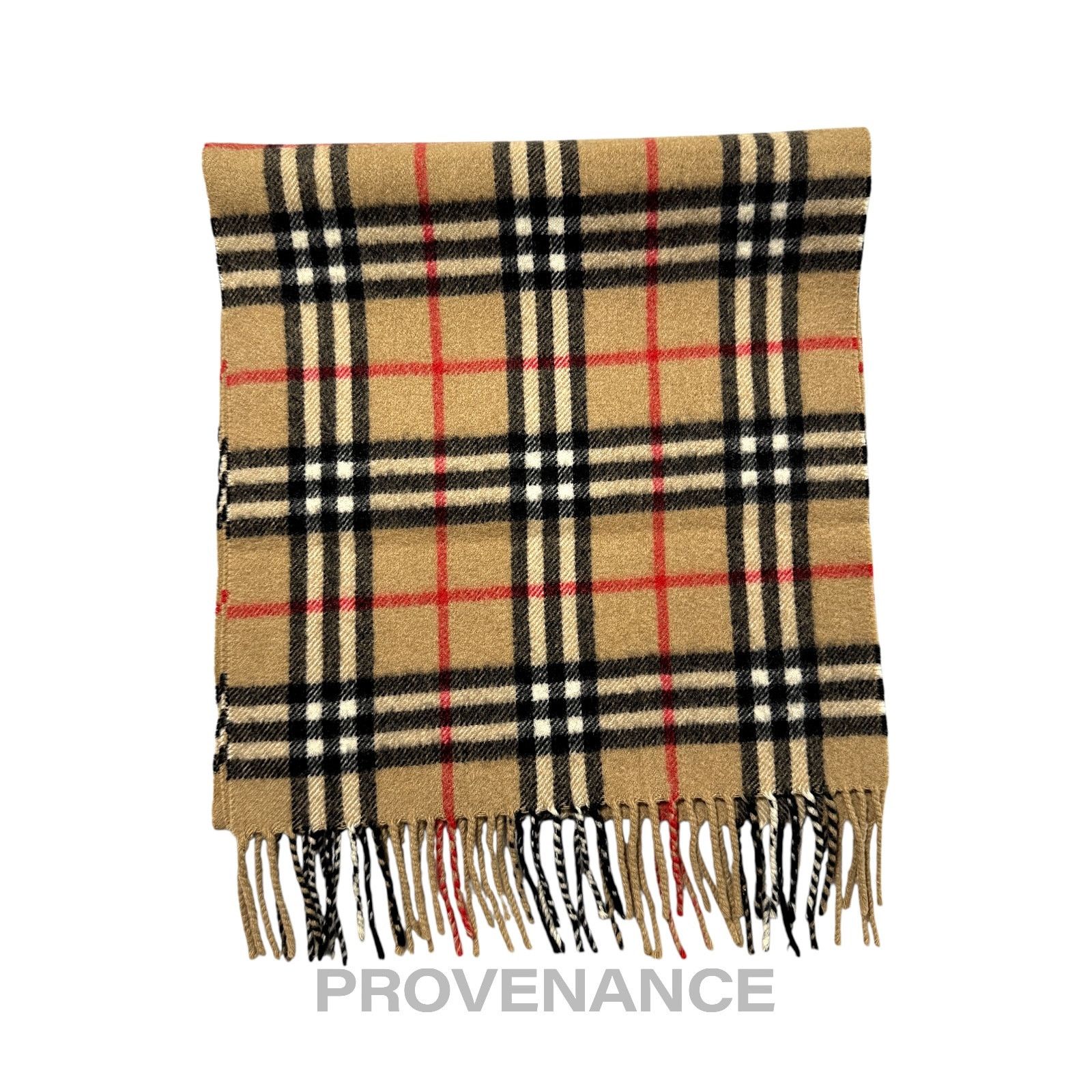 Burberry 🔴 Vintage Burberrys Scarf Nova Check 100% Cashmere Camel Size ONE SIZE - 1 Thumbnail
