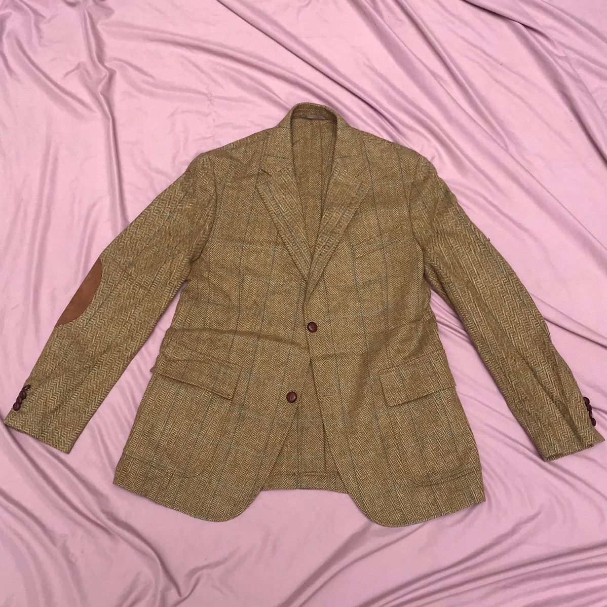 Other PURE WOOL TWEED UNLINED UNCANVASSED UNPADDED SHOULDER BLAZER Size 44R - 2 Thumbnail